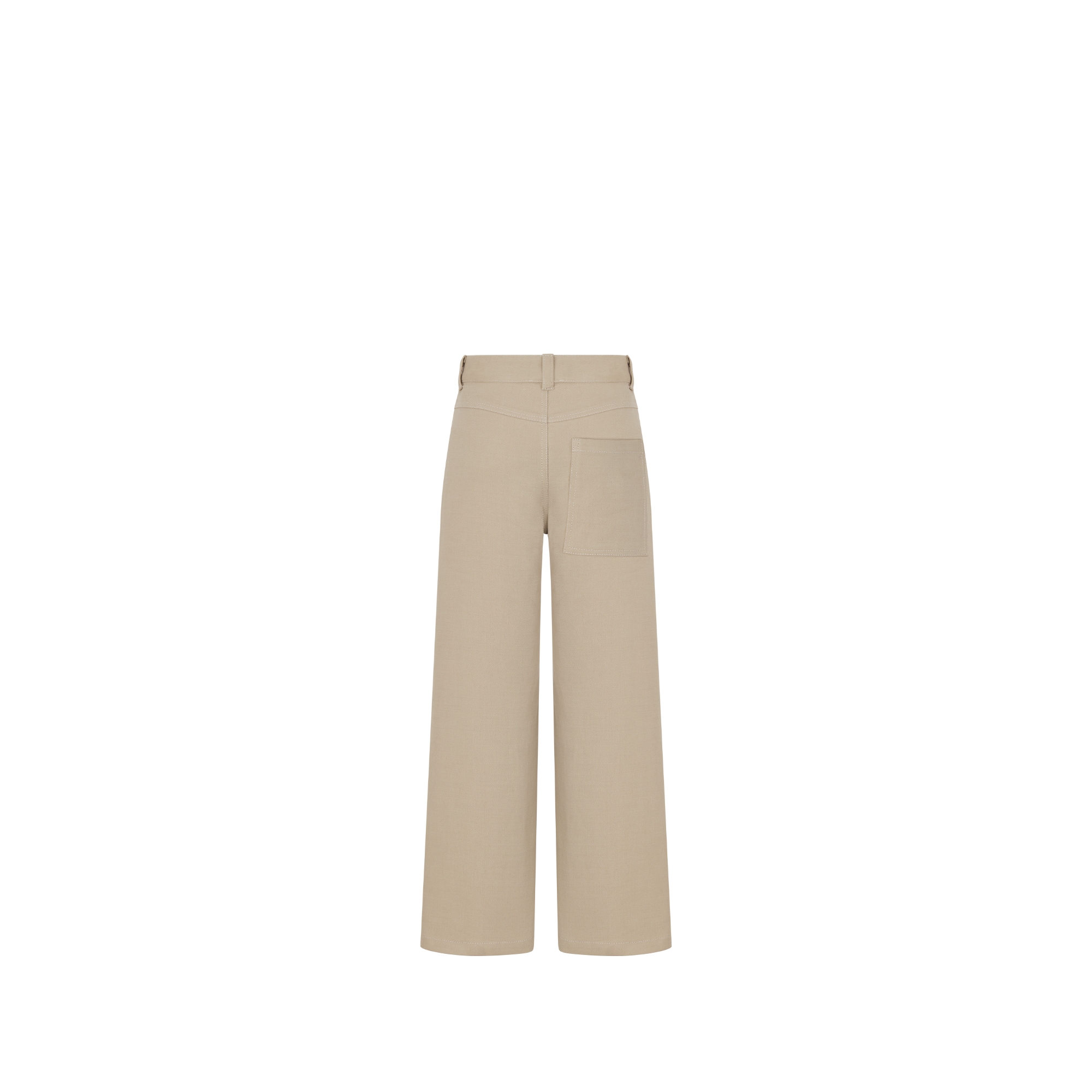 Kids' Pants Beige Cotton-Blend Gabardine E08
