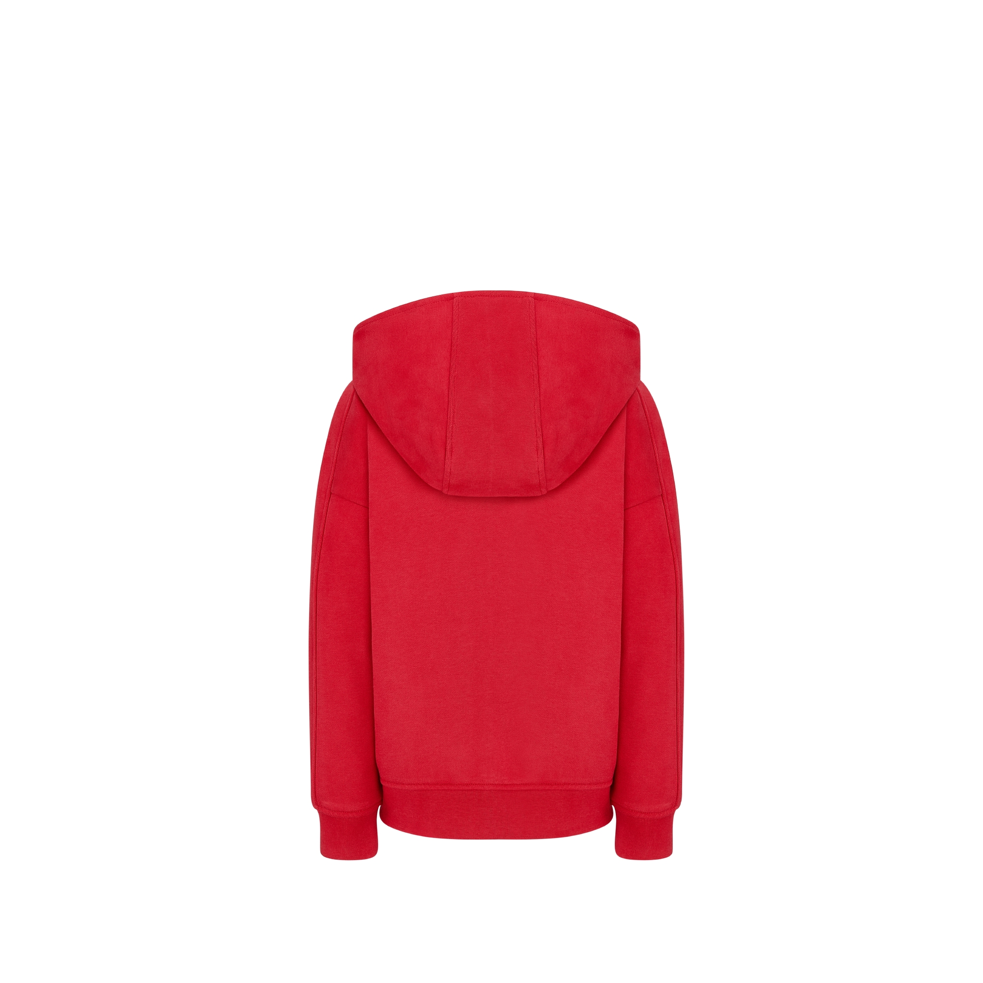 Kids' Zipped Hooded Sweatshirt Red Cotton Fleece E08