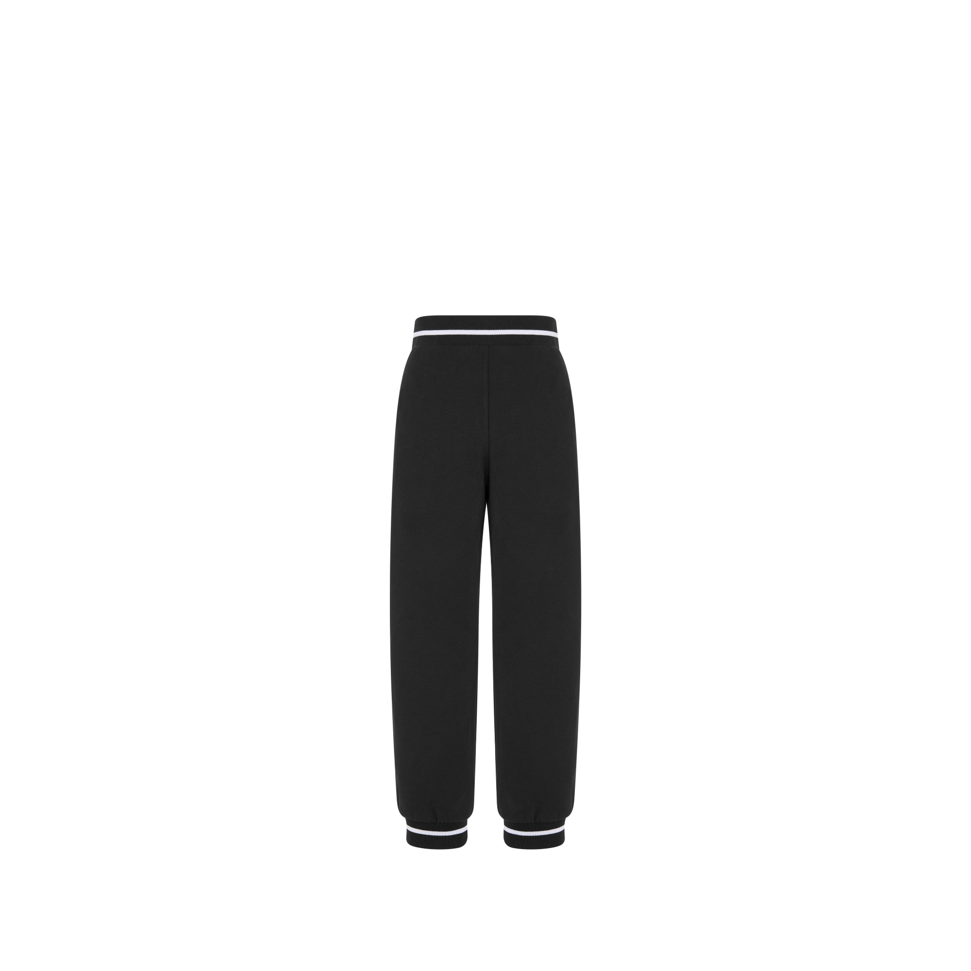 Kids' Track Pants Black Brushed Cotton Fleece E08