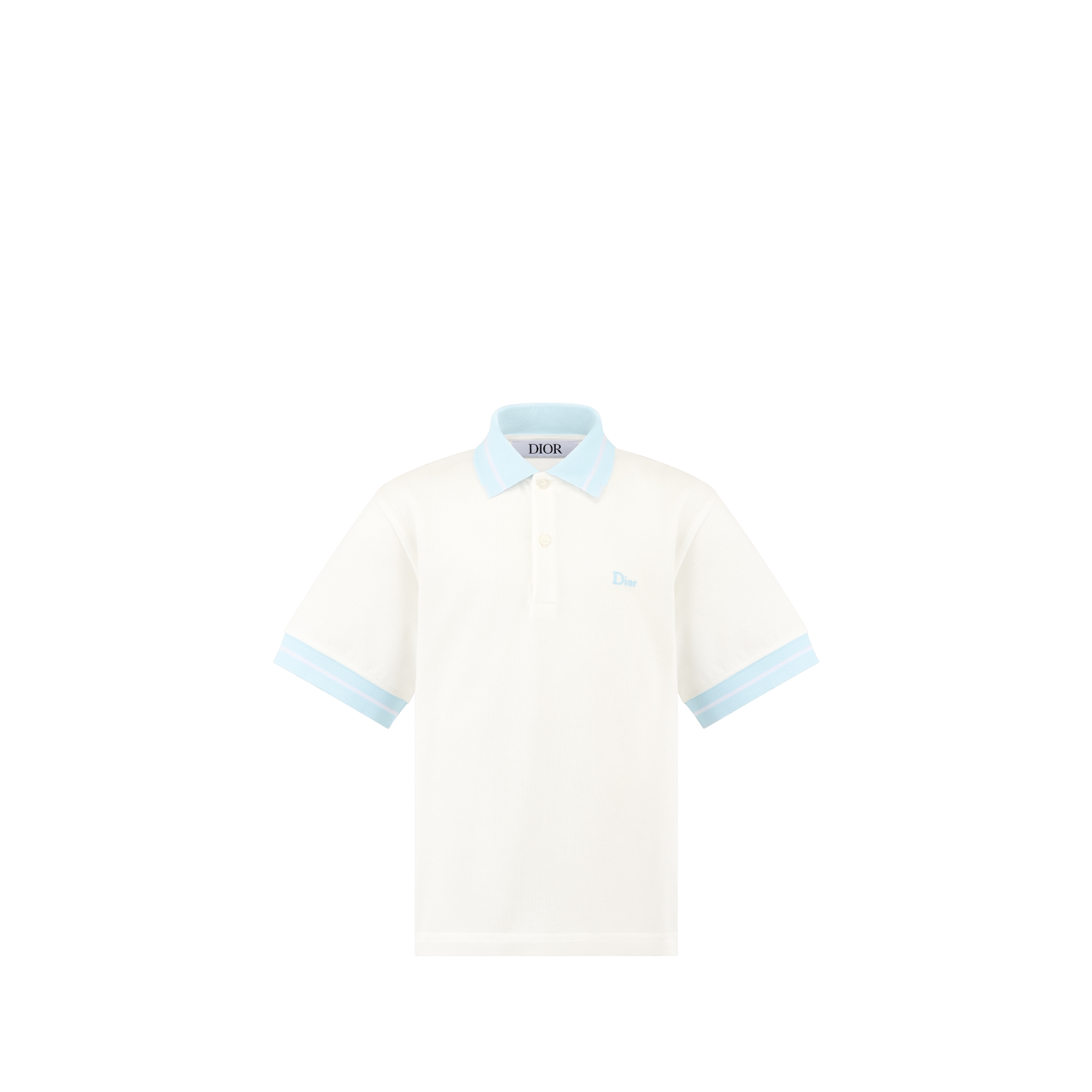 Poloshirt für Kinder Baumwollpikee in Elfenbeinfarbe E01