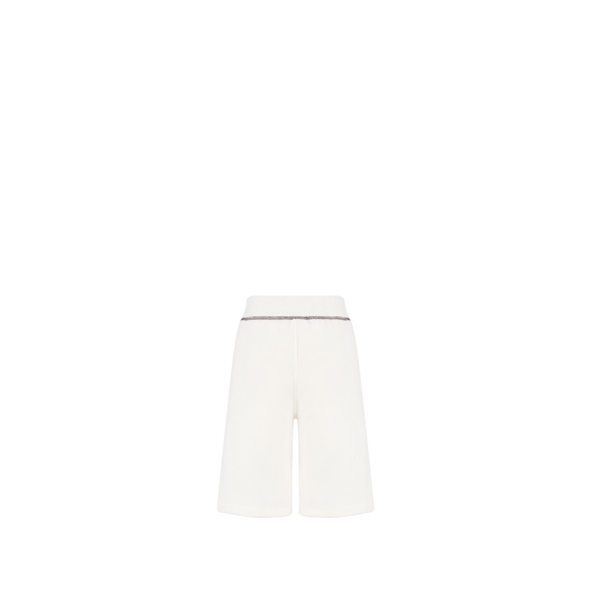 Kids' Track Shorts Ivory Brushed Cotton Fleece E08