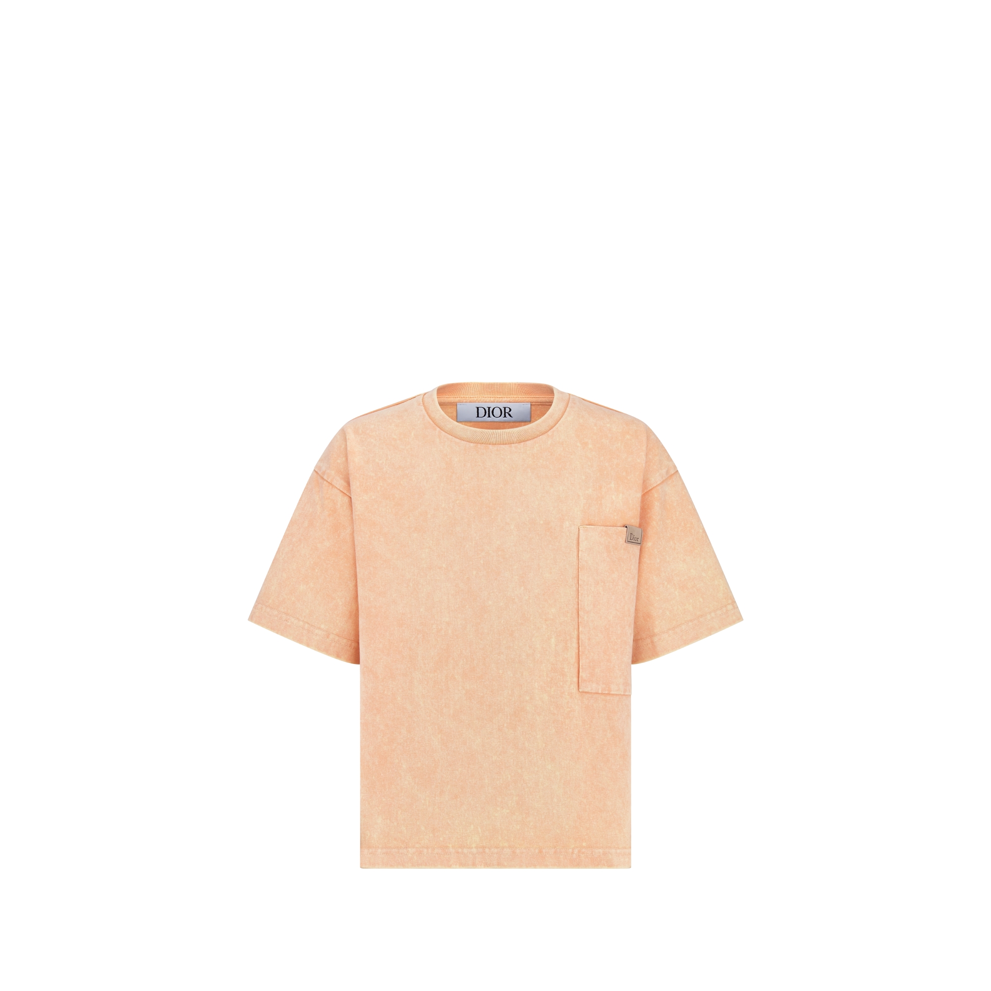 Kids' T-Shirt Peach Distressed-Effect Cotton Jersey E01