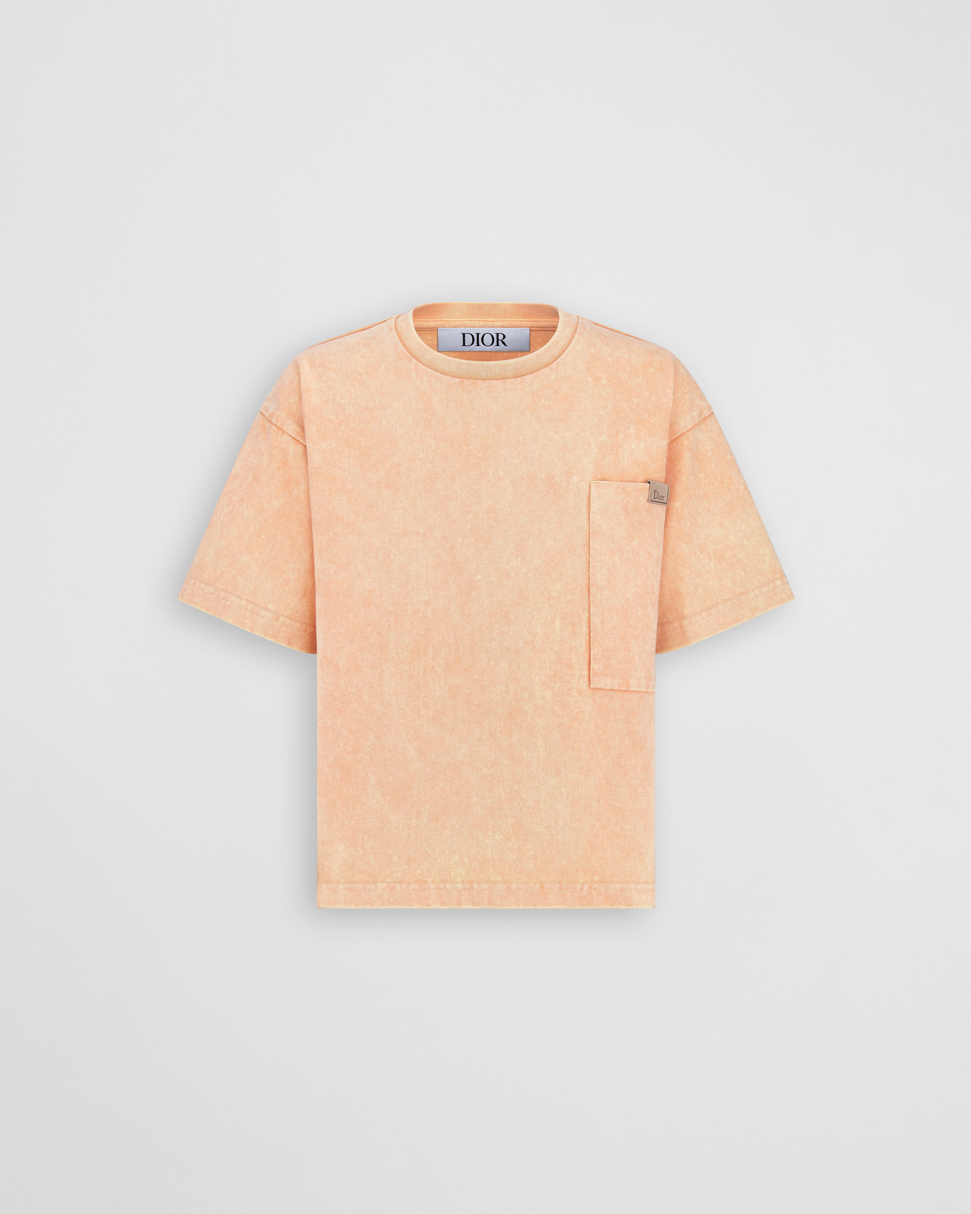 Kids' T-Shirt Peach Distressed-Effect Cotton Jersey | DIOR