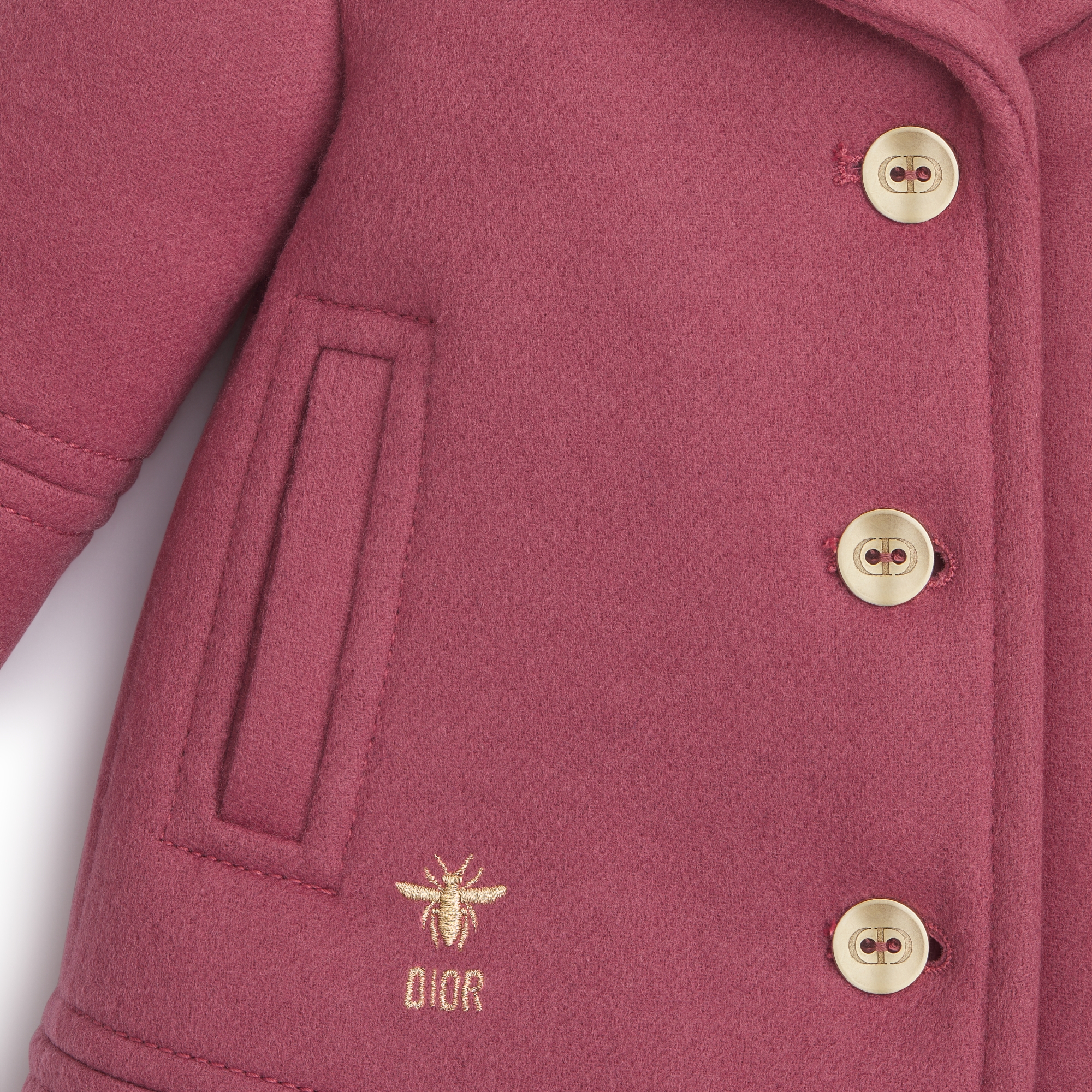 Baby Peacoat Antique Pink Wool E09