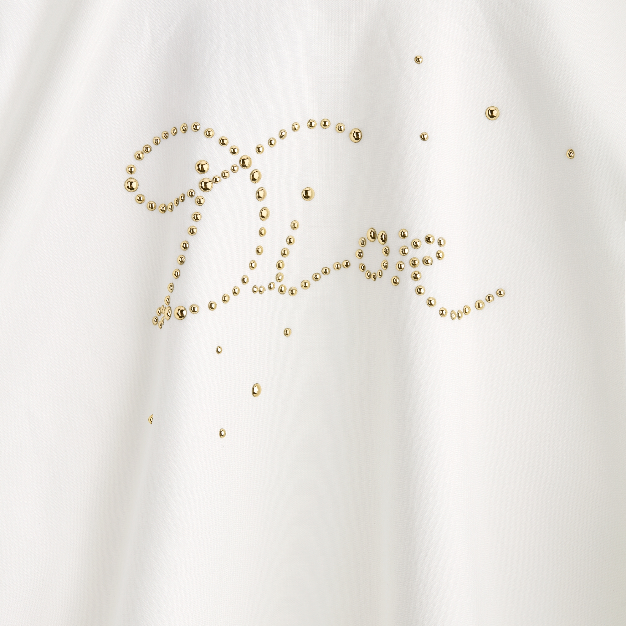 Baby Flared Dress Ivory Cotton Poplin E09