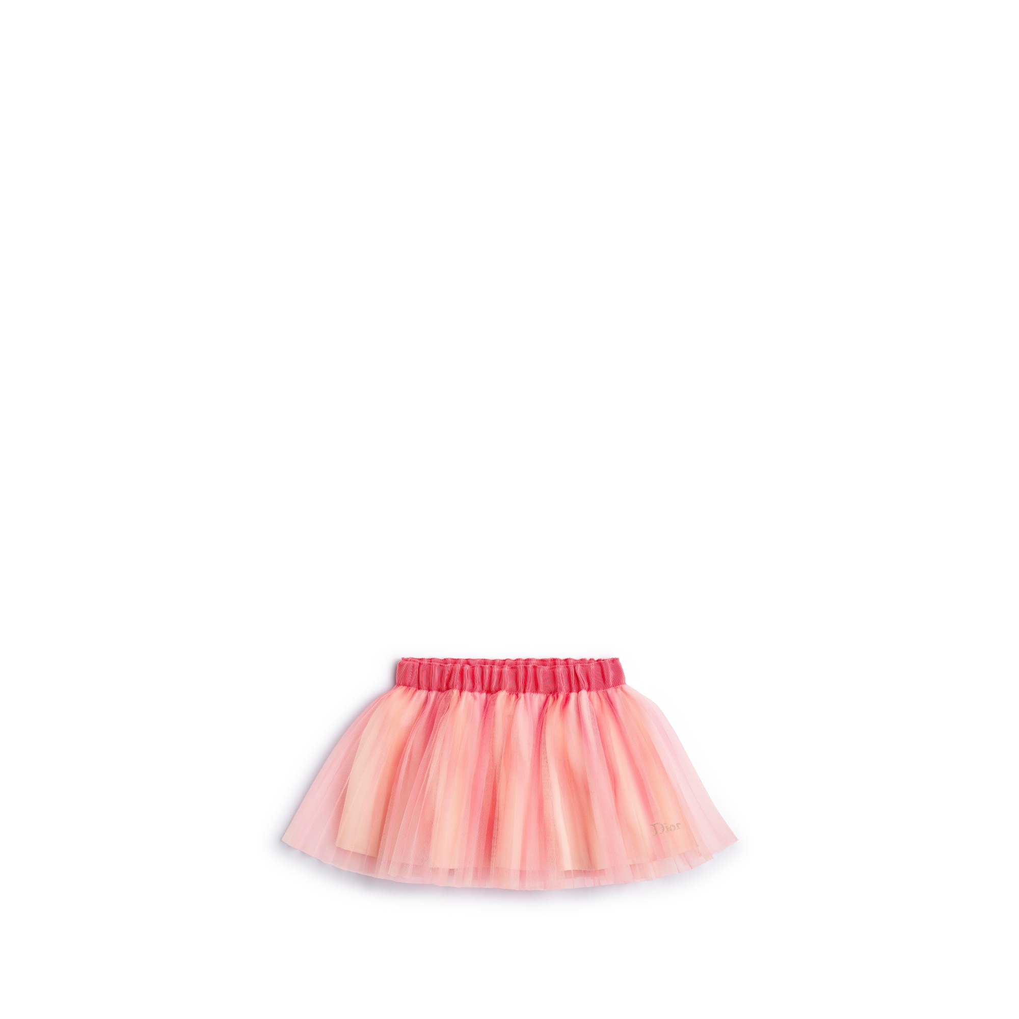 Baby Flared Skirt Pink Multicolor Pleated Tulle E01