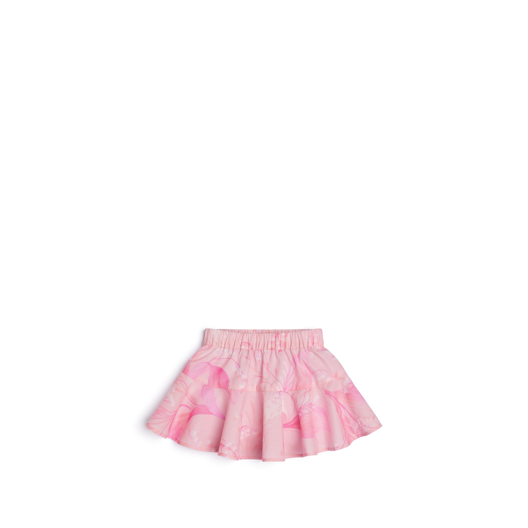 Baby Short Skirt Pink Lily of the Valley Cotton Poplin E01