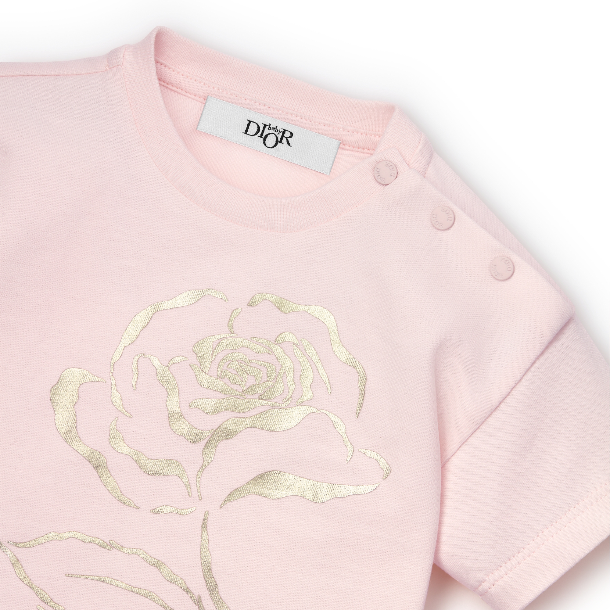 Baby T-Shirt Pale Pink Cotton Jersey E09