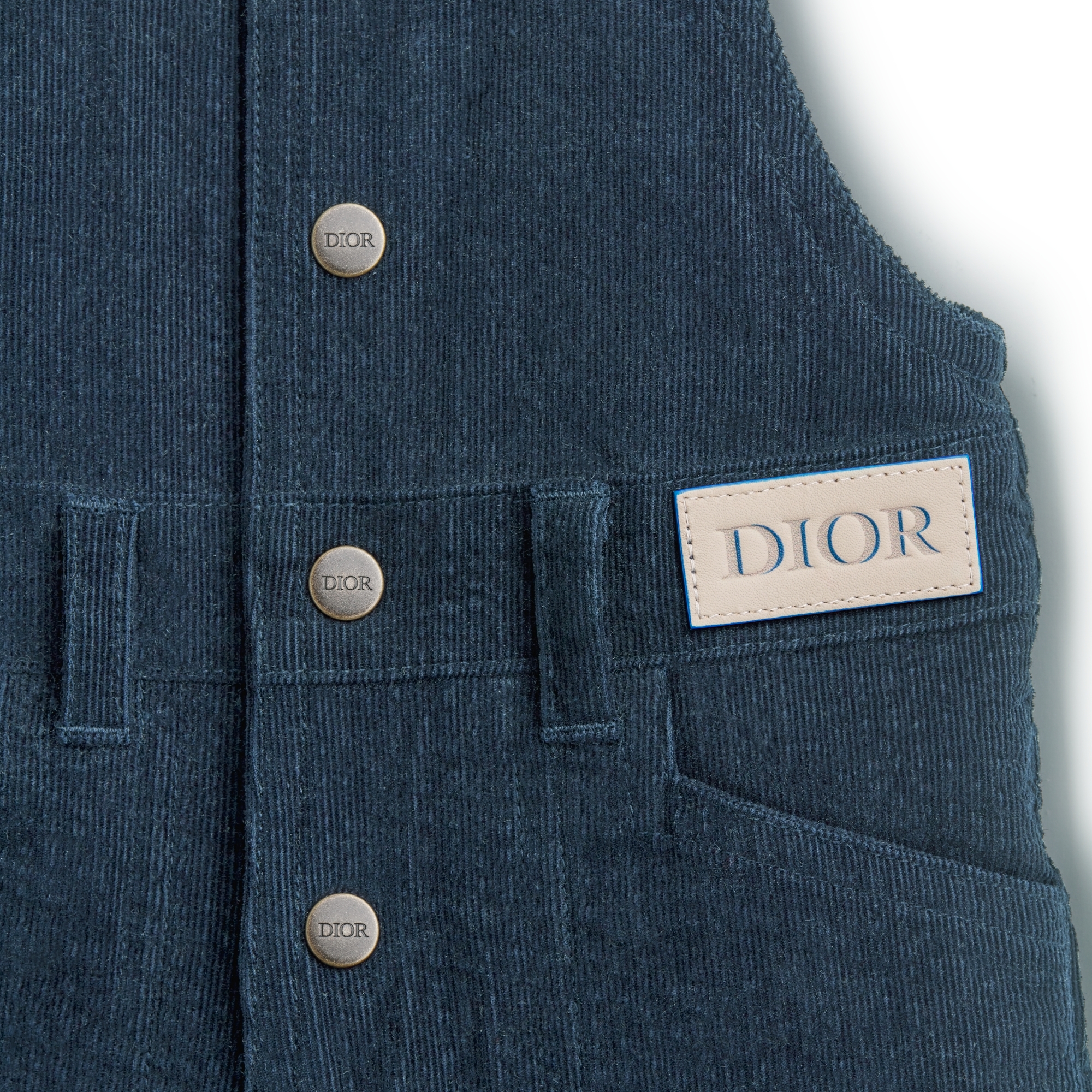 Baby Overalls Blue Cotton Corduroy E09