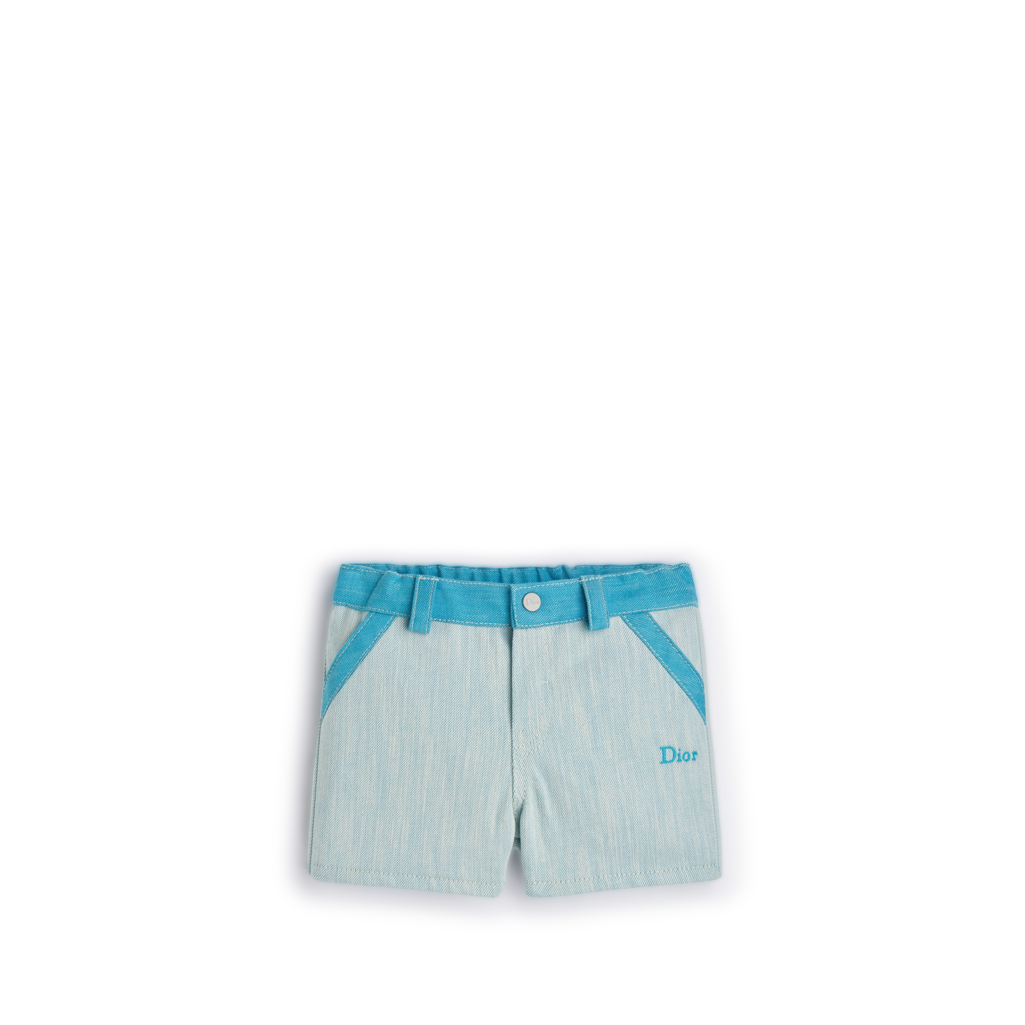 Baby Shorts Light Blue Denim-Effect Cotton E01