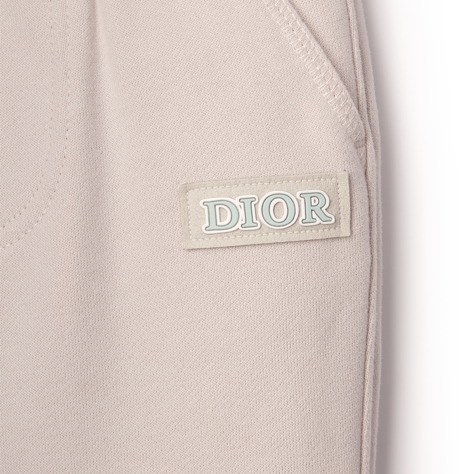 Baby Track Pants Beige Cotton Fleece E09