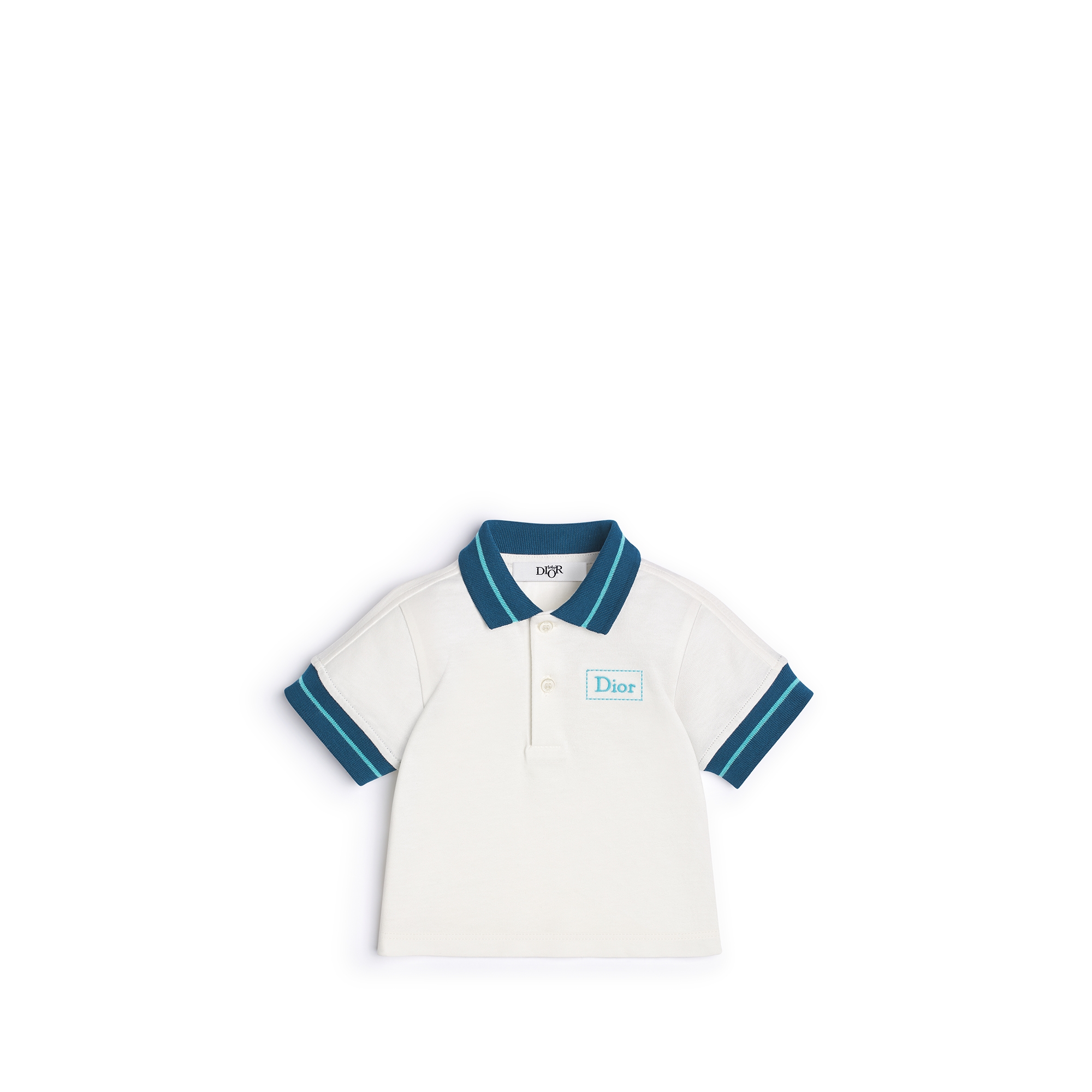 Baby Polo Shirt Ivory Cotton Jersey E01