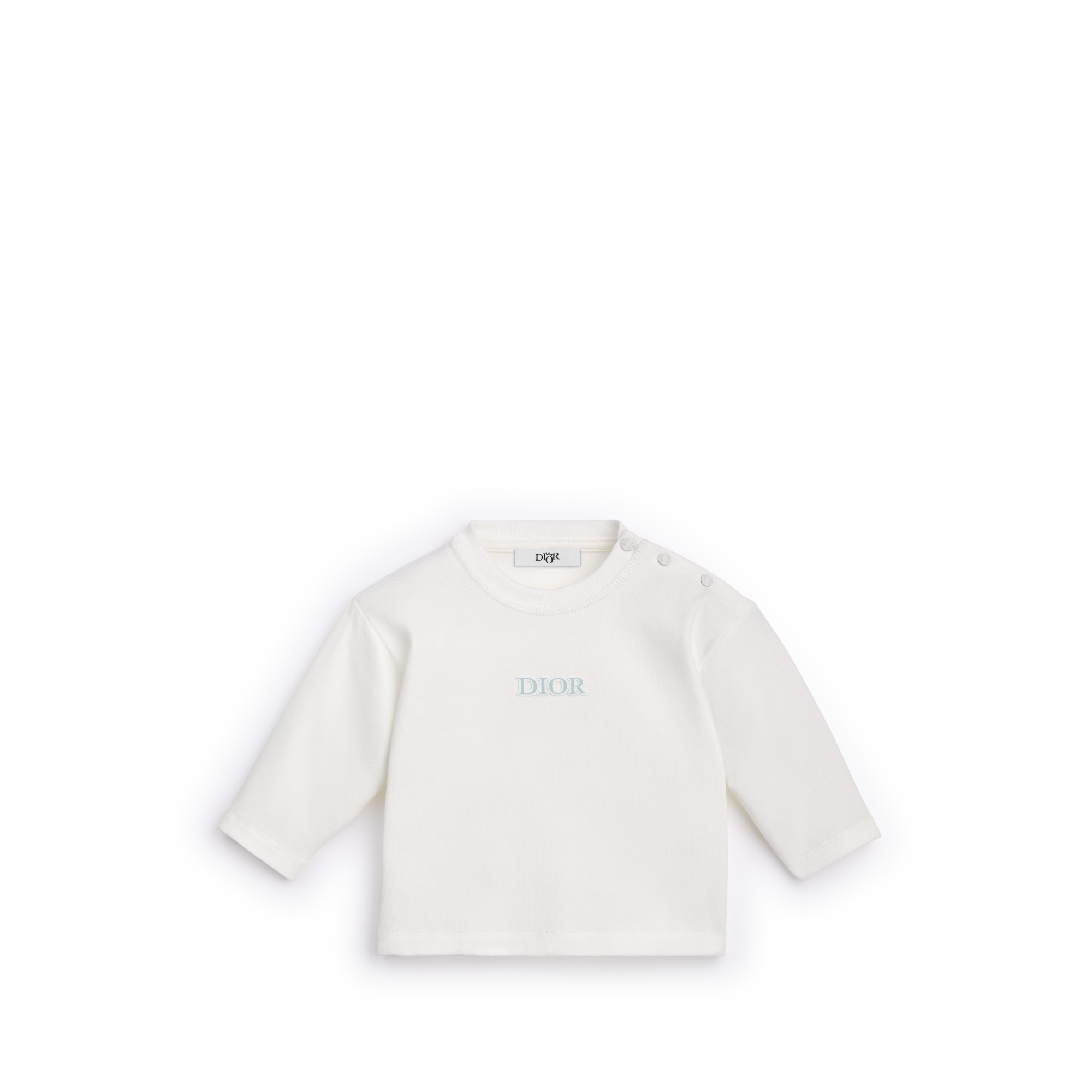 Baby Long-Sleeved T-Shirt Ivory Cotton Jersey E01