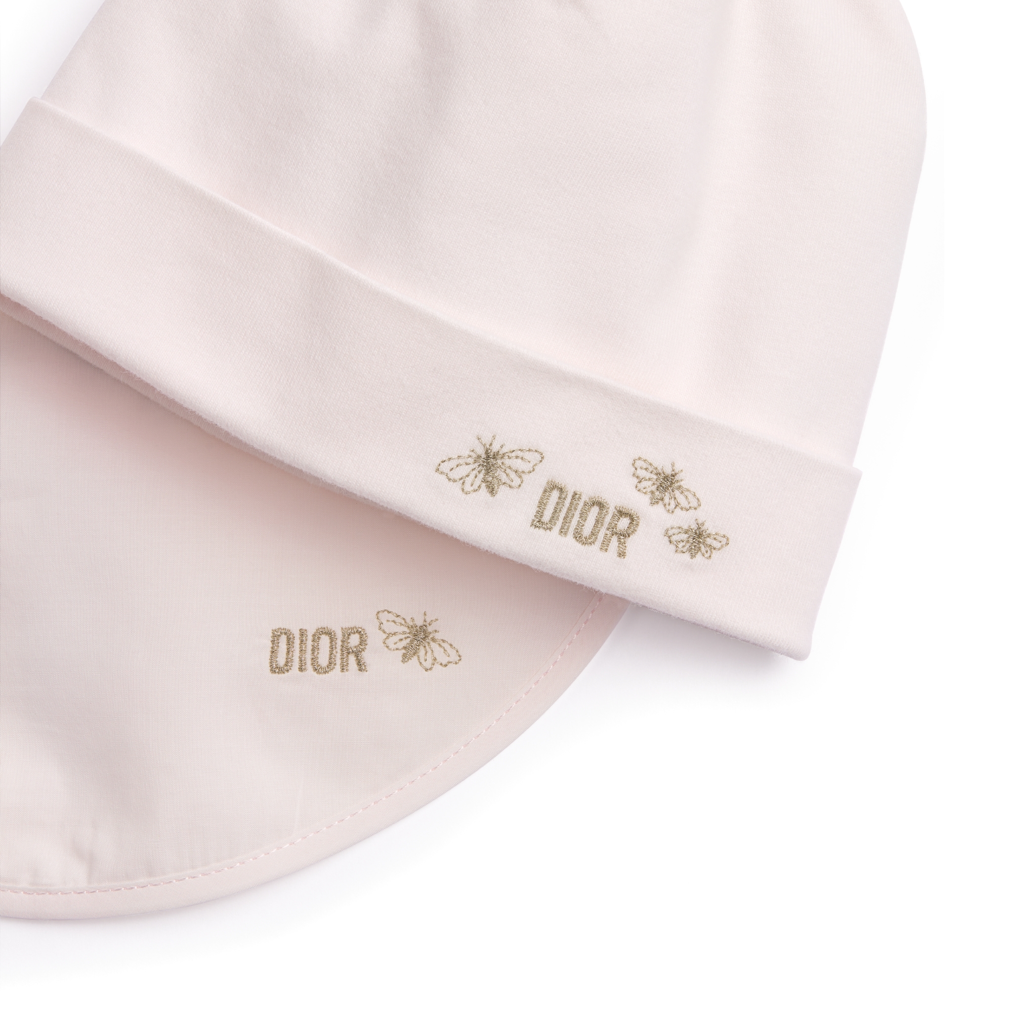 Geschenkset für Neugeborene Jersey aus Baumwollpopelin in Pastellrosa E05