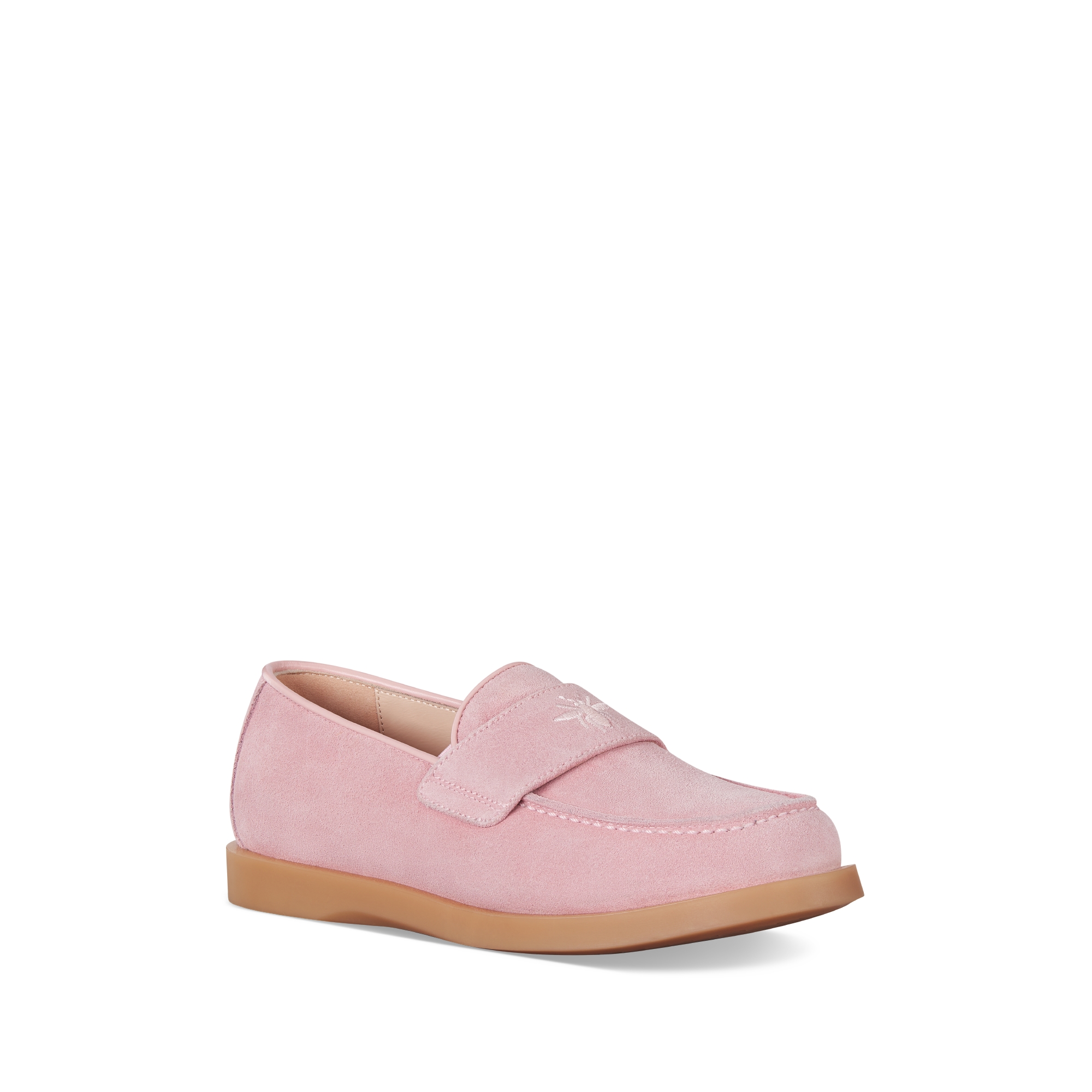 Mocassin enfant Suède rose pâle E03