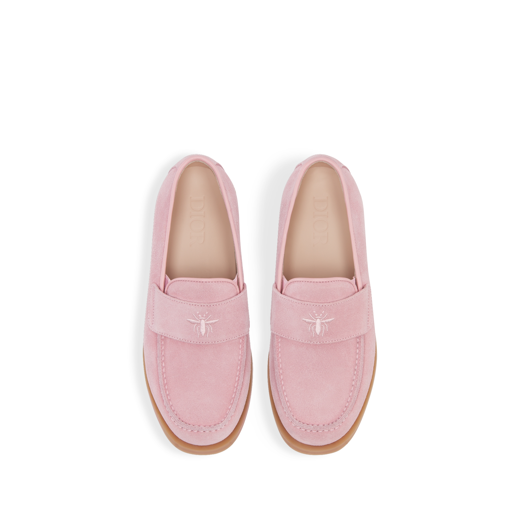Mocassin enfant Suède rose pâle E06