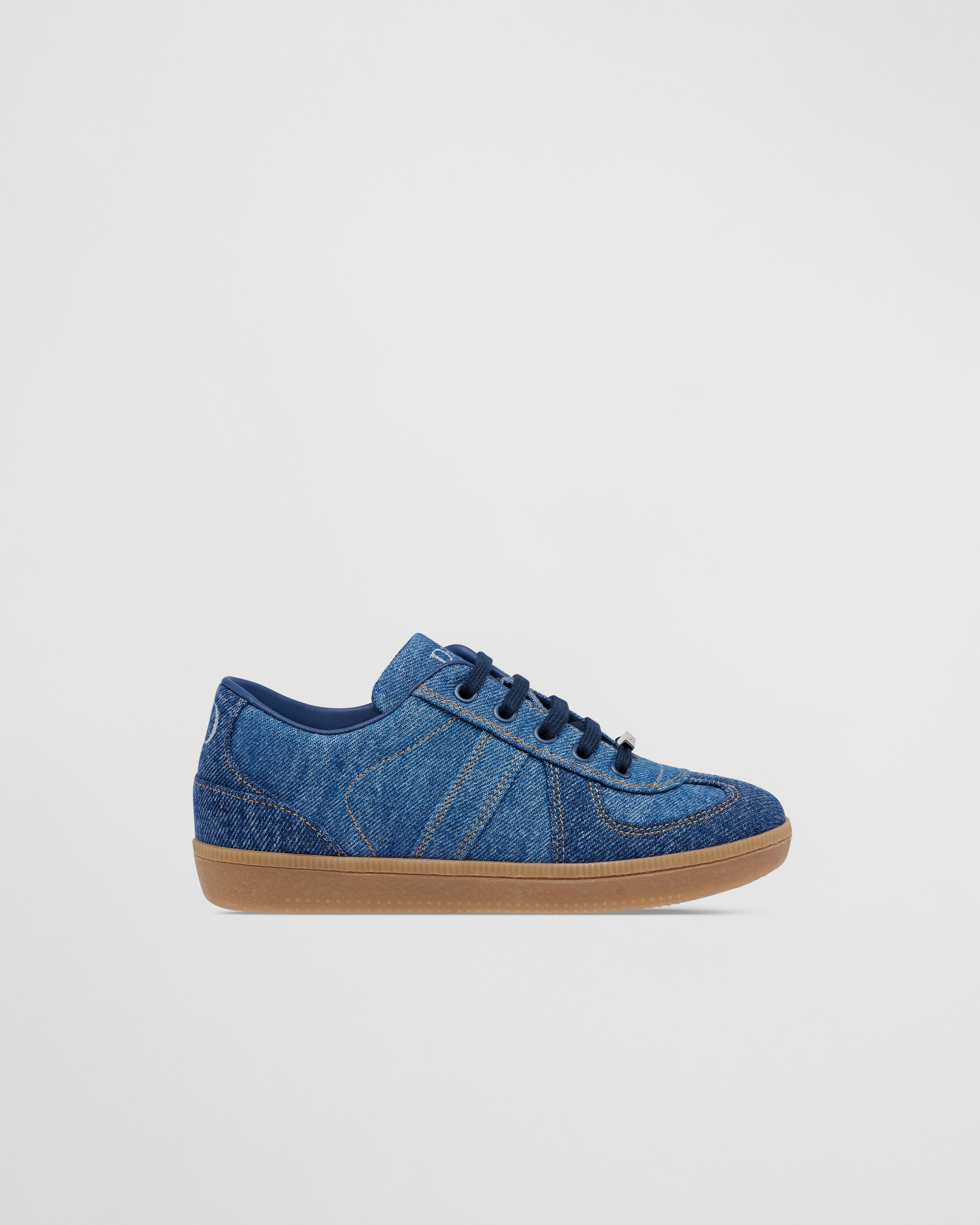 Little Kids' B01 Low-Top Sneaker Stonewashed Blue Cotton Denim E02