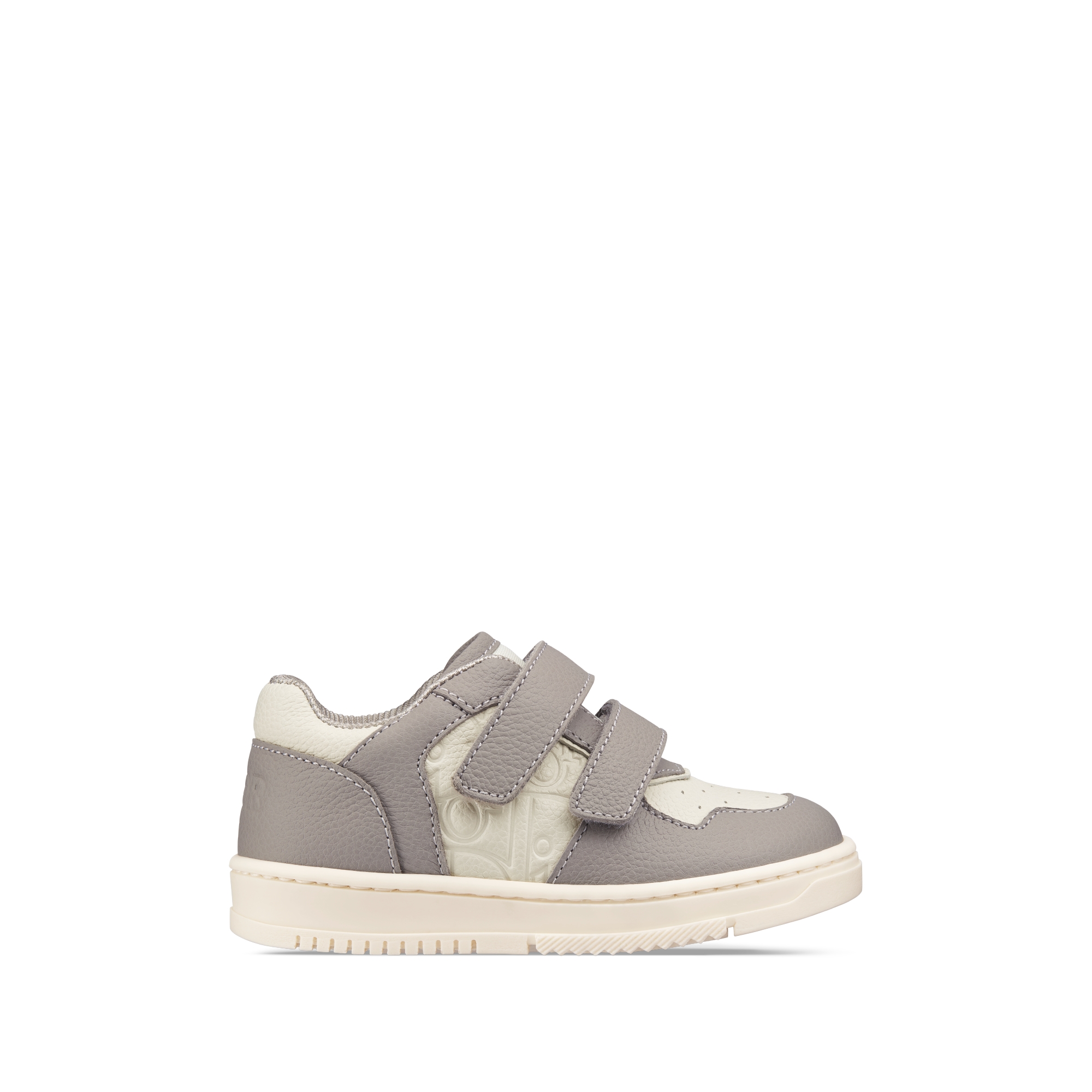 Baby B27 Uptown Low-Top Sneaker Gray Grained Calfskin and Ecru Dior Gravity Leather E02