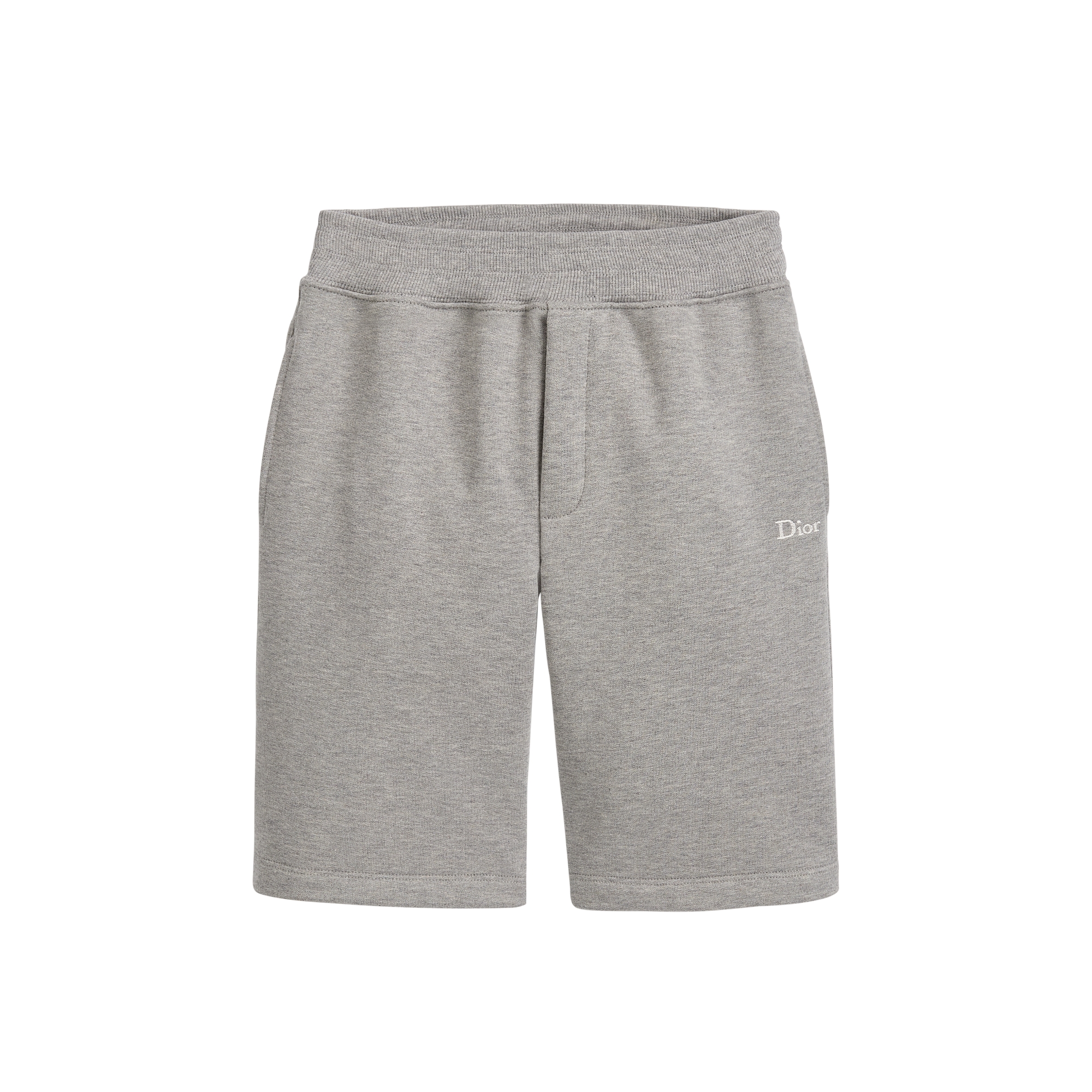 Kids' Track Shorts Gray Cotton Fleece E01