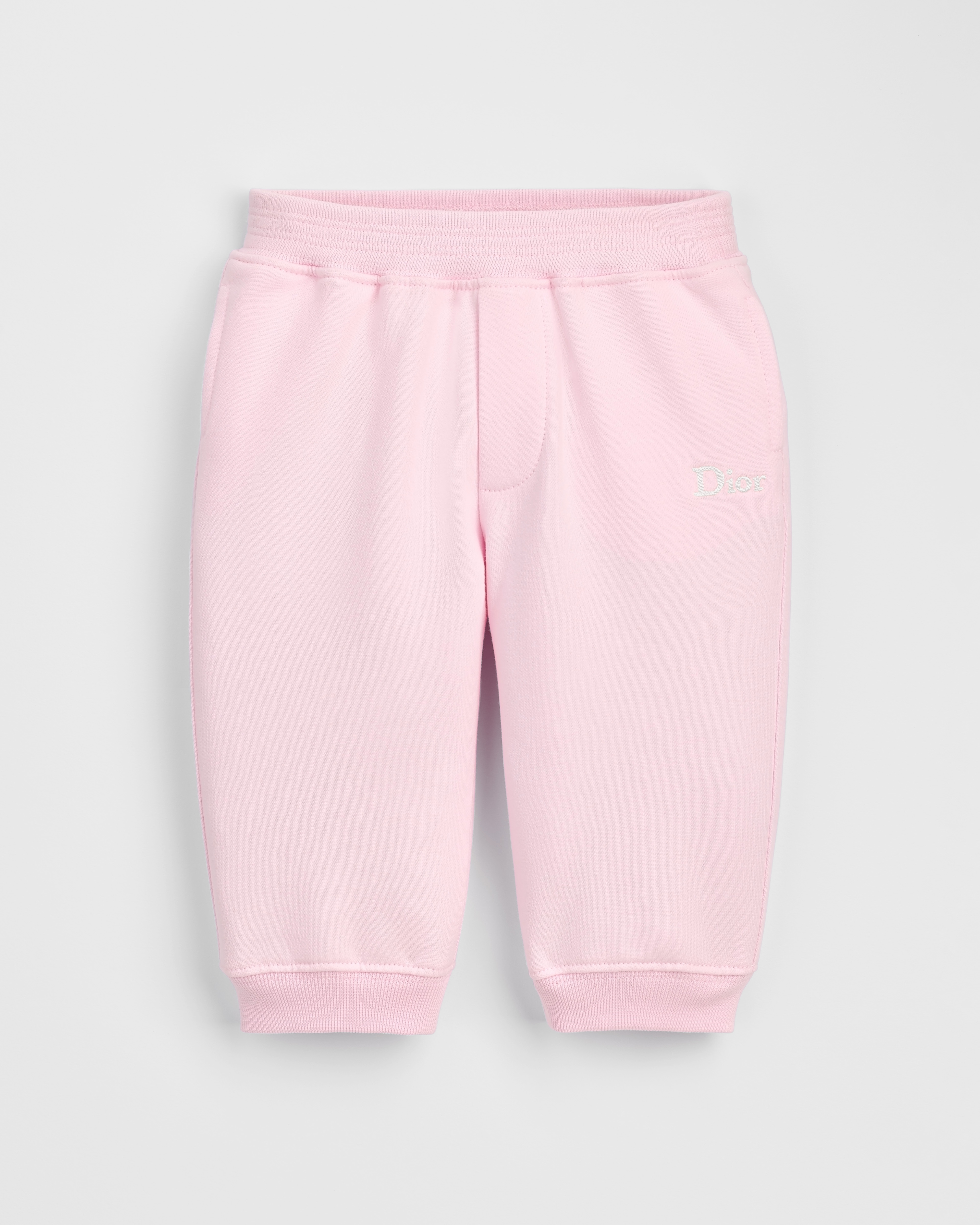 Baby Track Pants Pale Pink Cotton Fleece E01