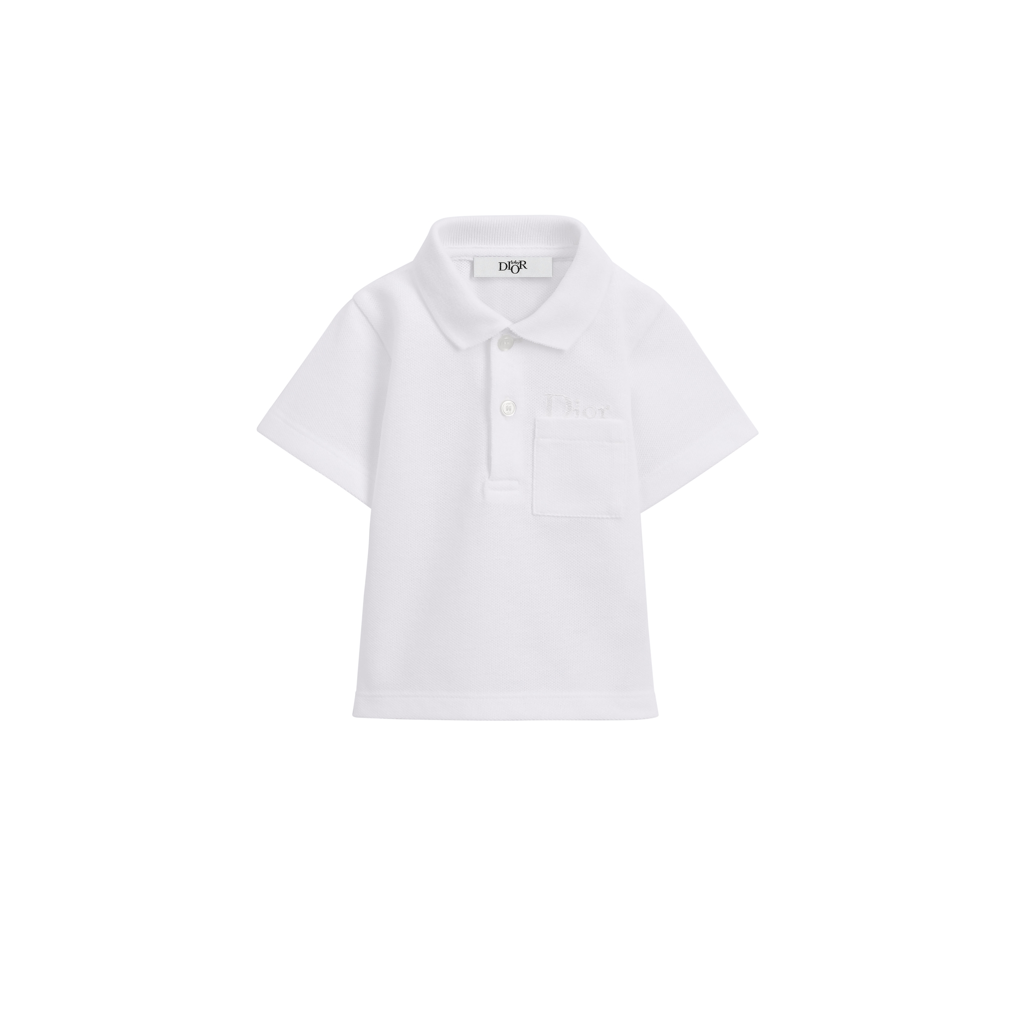 Baby Polo Shirt White Cotton Piqué E01