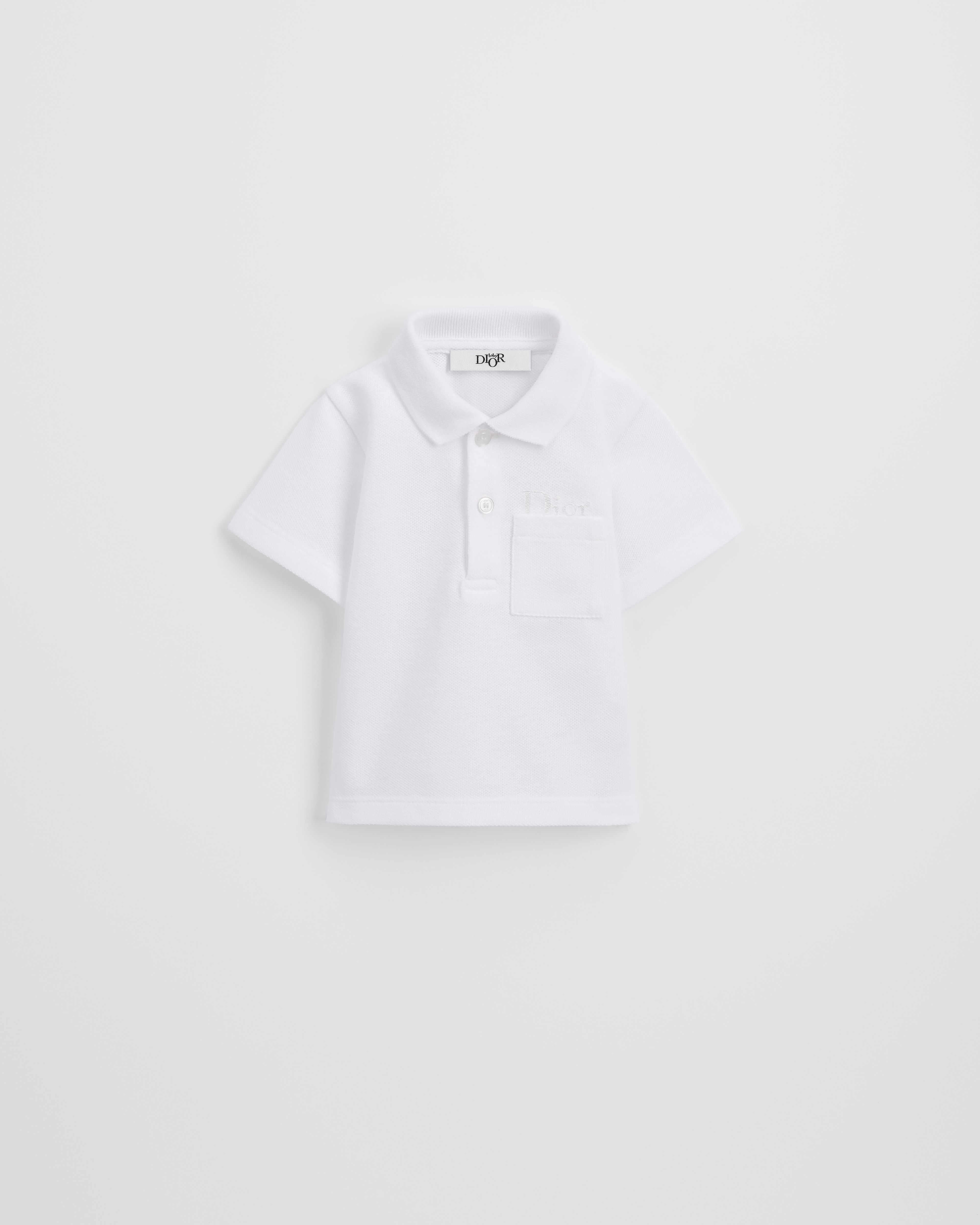 Polo per neonati Piqué di cotone bianco E01