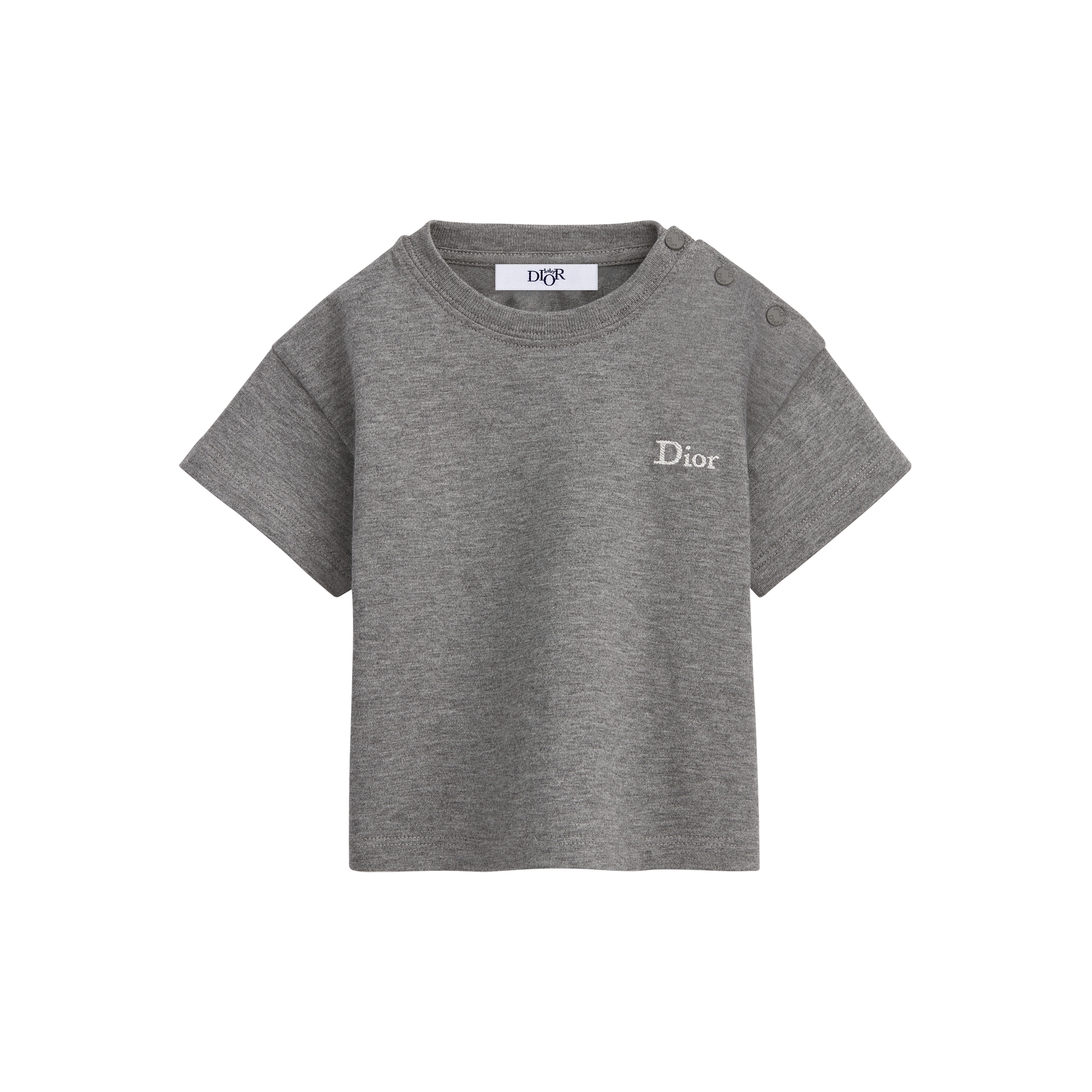 Baby T-Shirt Gray Cotton Jersey | DIOR