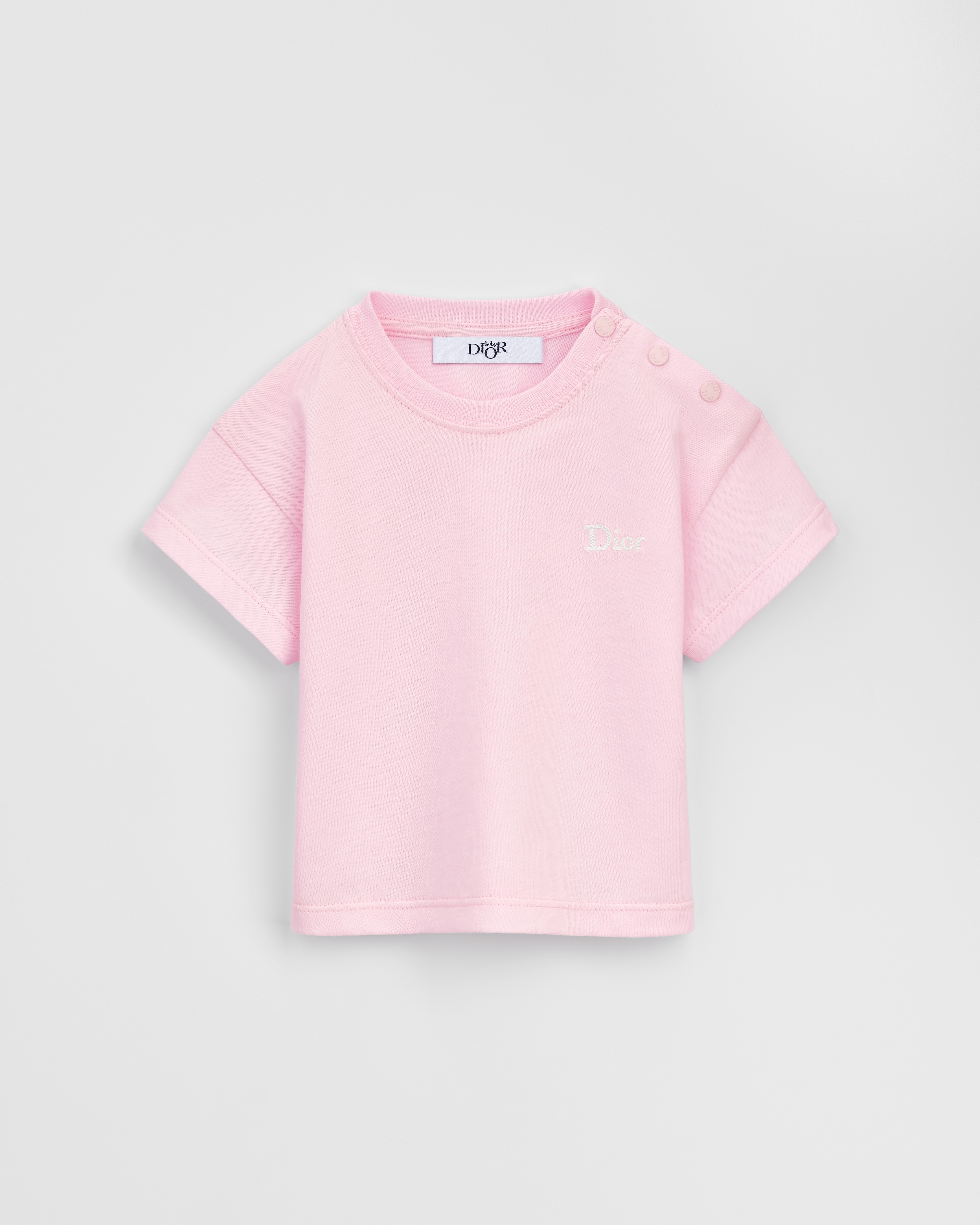 Baby T-Shirt Pale Pink Cotton Jersey E01