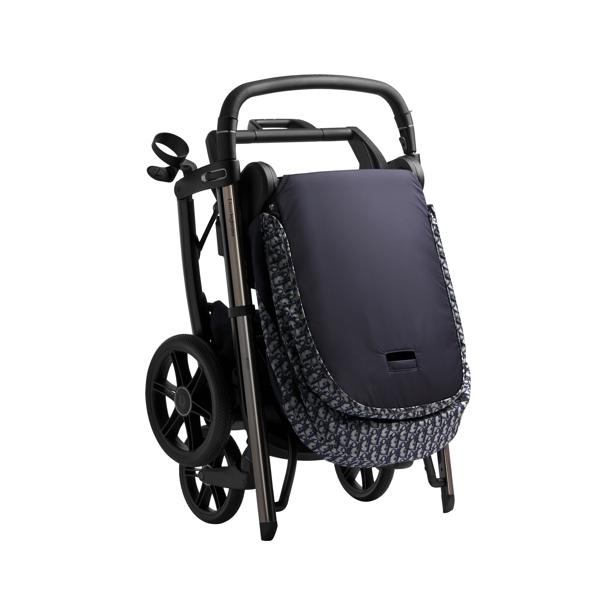 Stroller Beige and Blue Dior Oblique Printed Water-Repellent Fabric E04