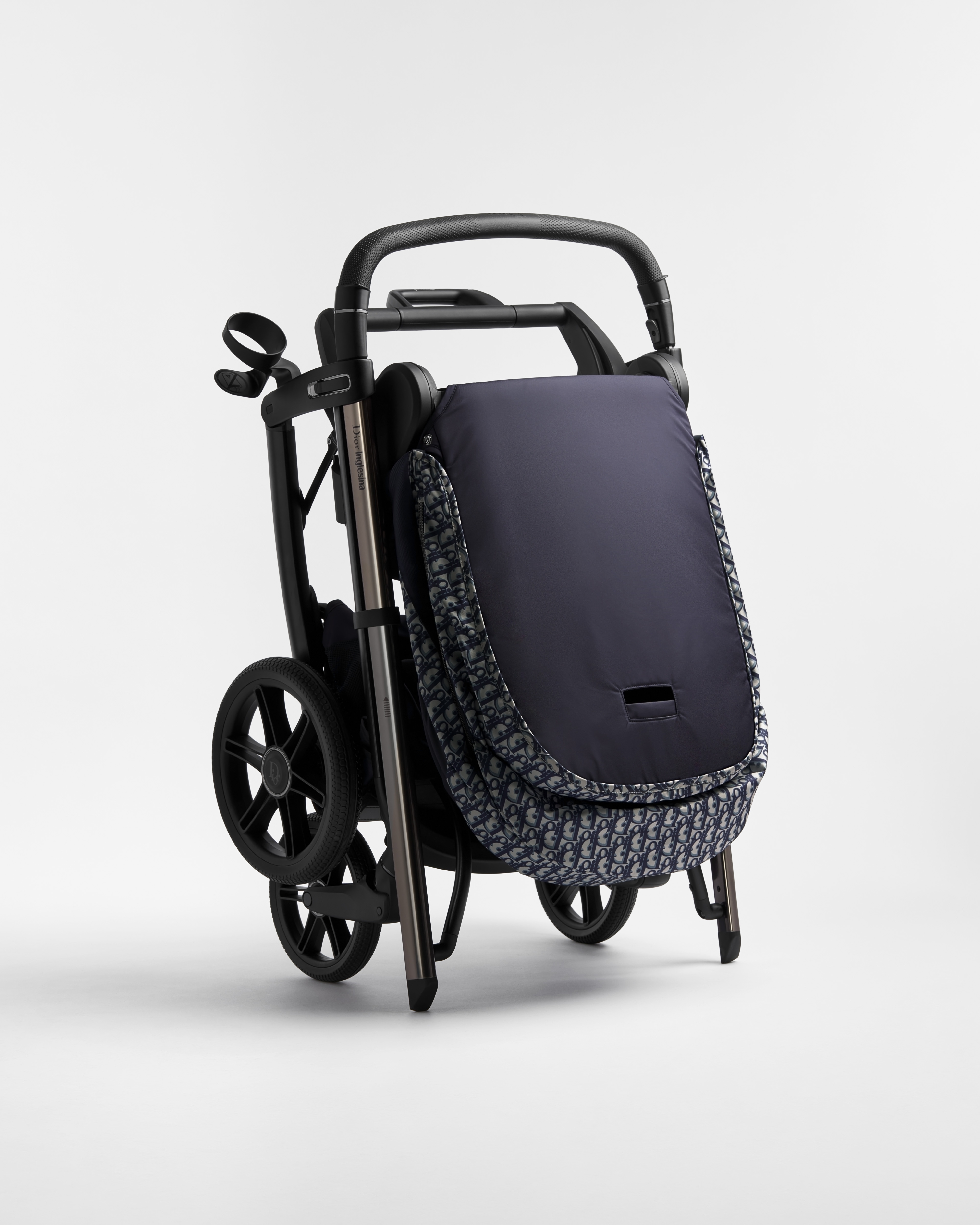 Stroller Beige and Blue Dior Oblique Printed Water-Repellent Fabric E04