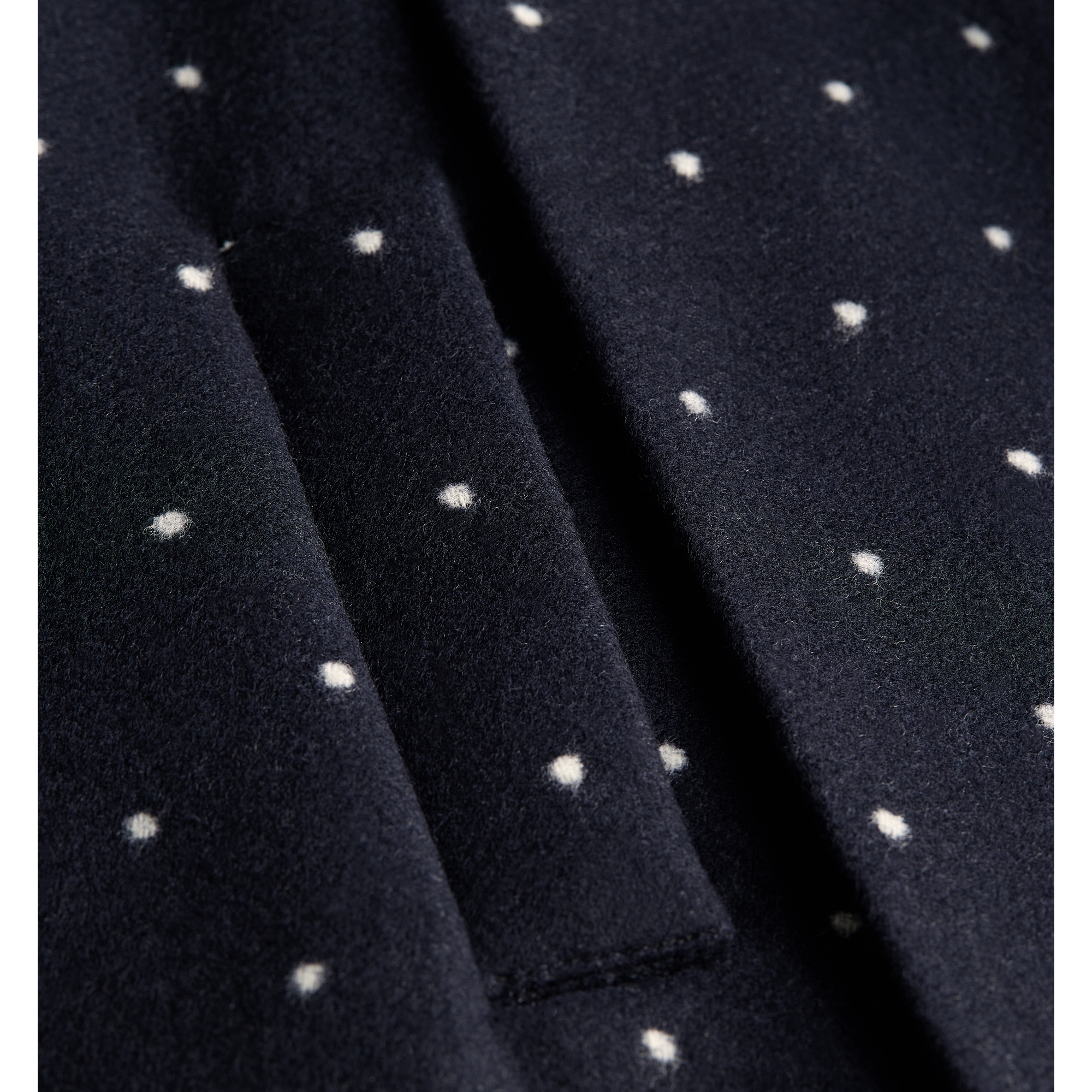 Kids' Cape Navy Blue Polka Dot Wool E10