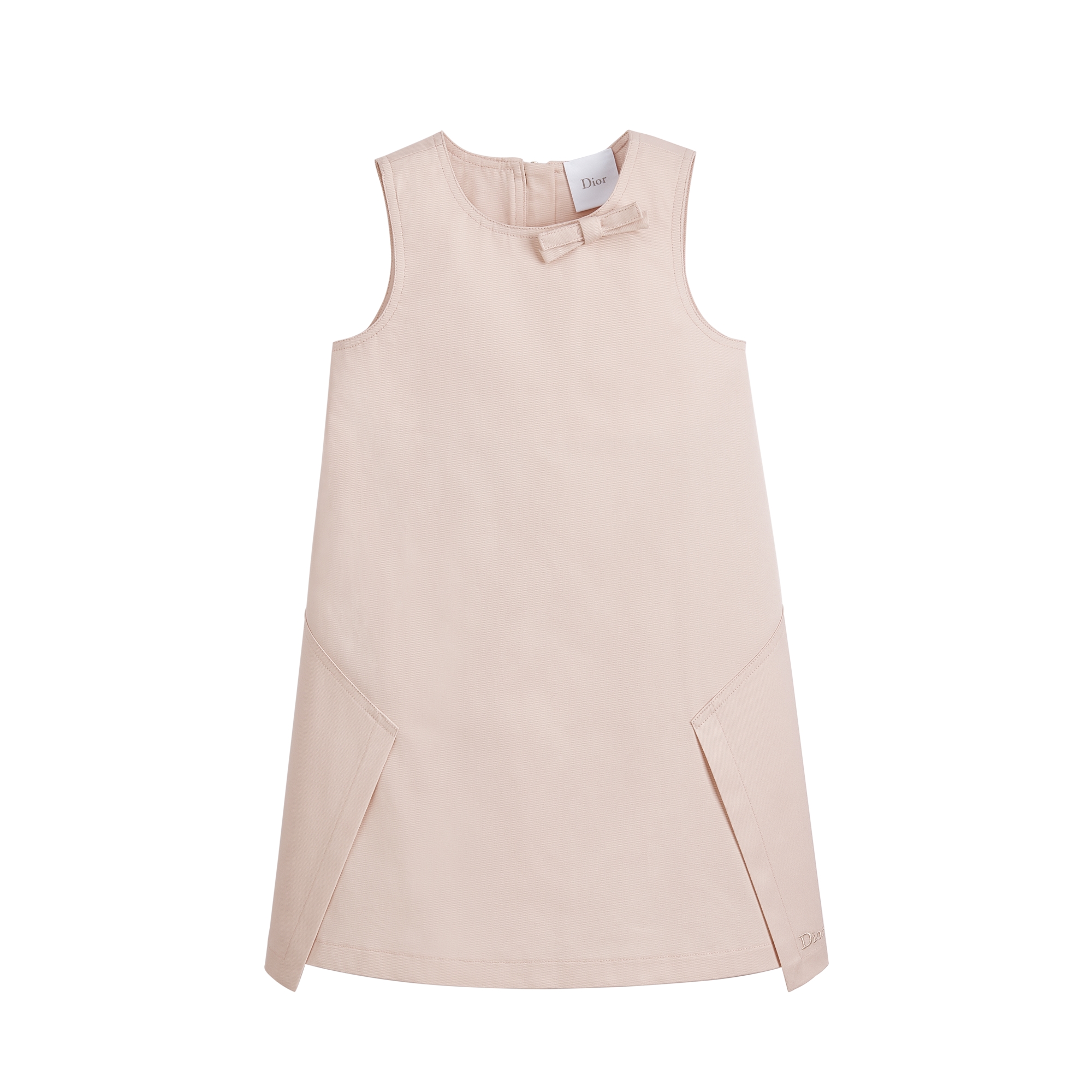 Kids' A-Line Dress Pale Pink Cotton Gabardine E01