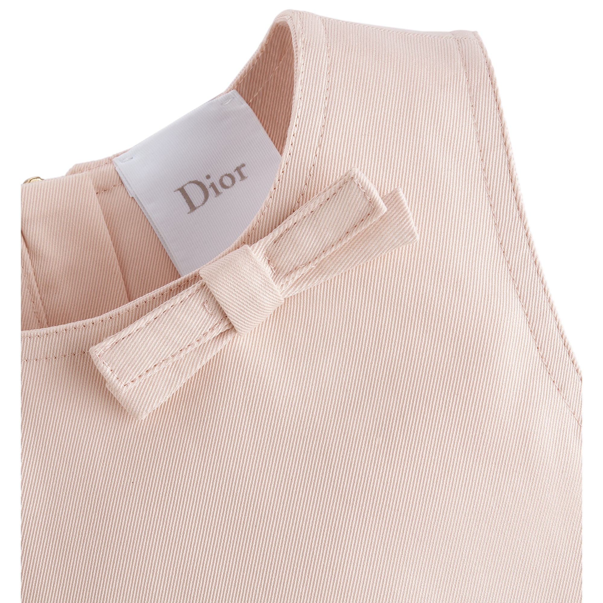 Kids' A-Line Dress Pale Pink Cotton Gabardine E10