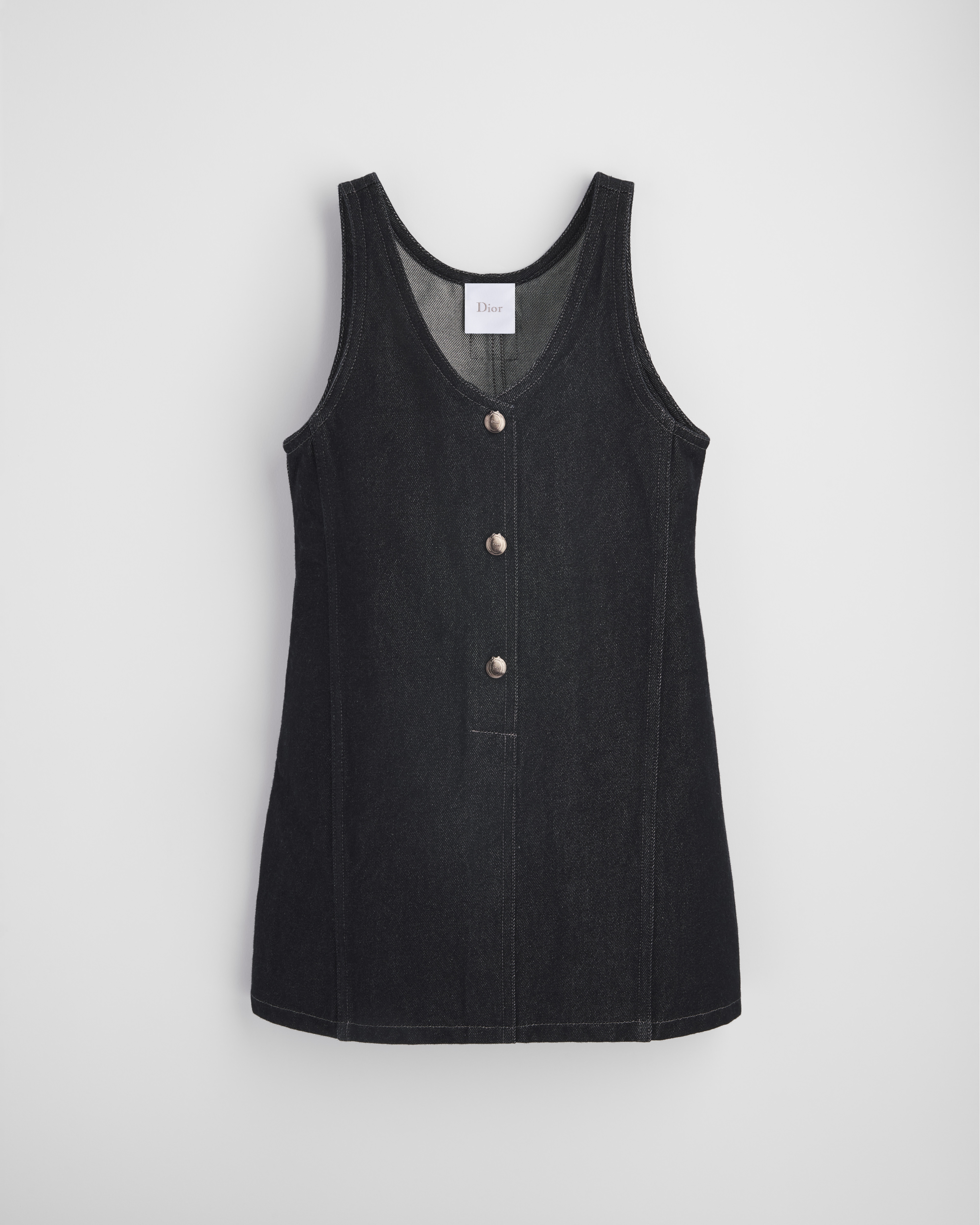 Abito a trapezio per bambine Gabardine di cotone grigio antracite E01