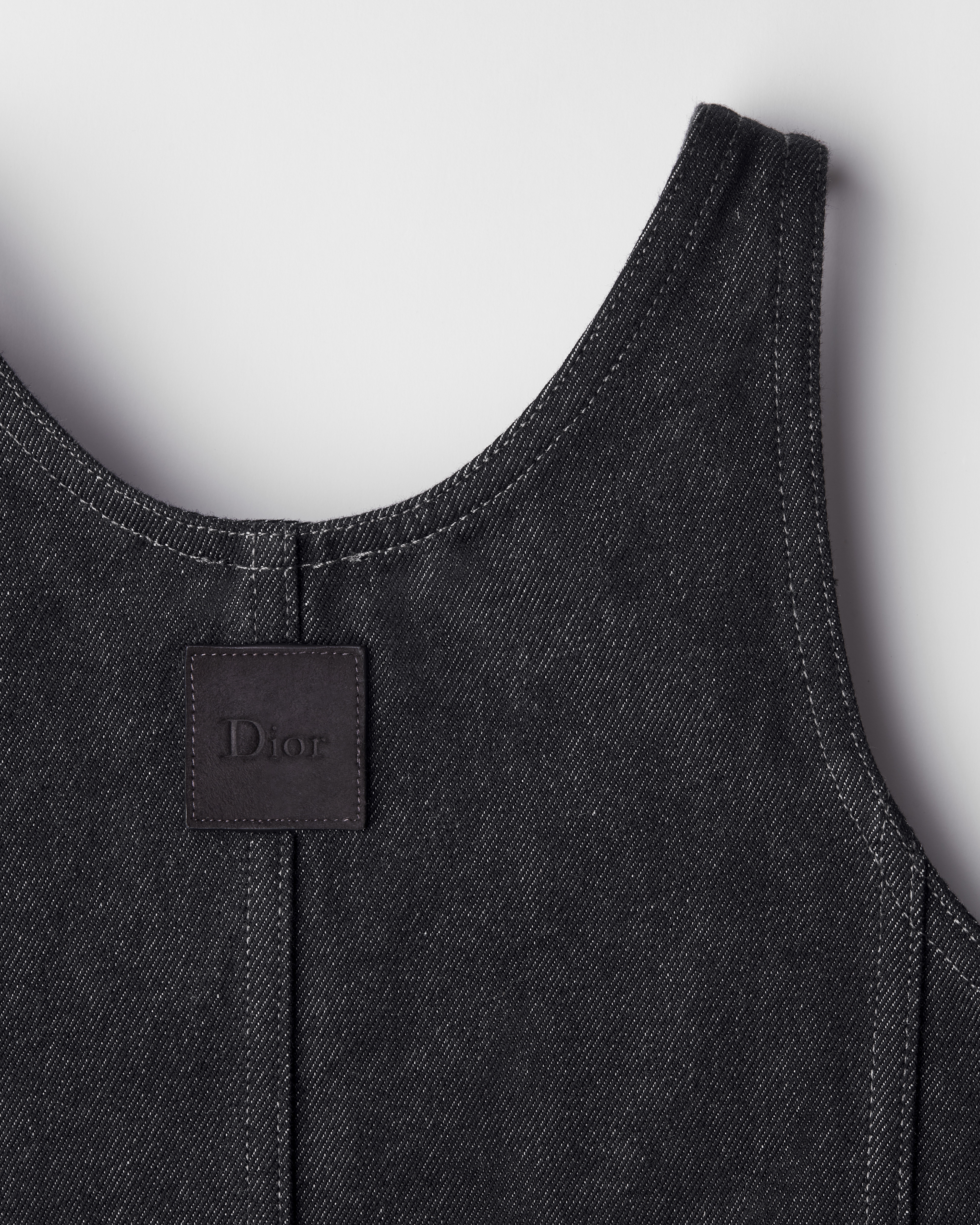 Kids' A-Line Dress Anthracite Gray Cotton Gabardine E10