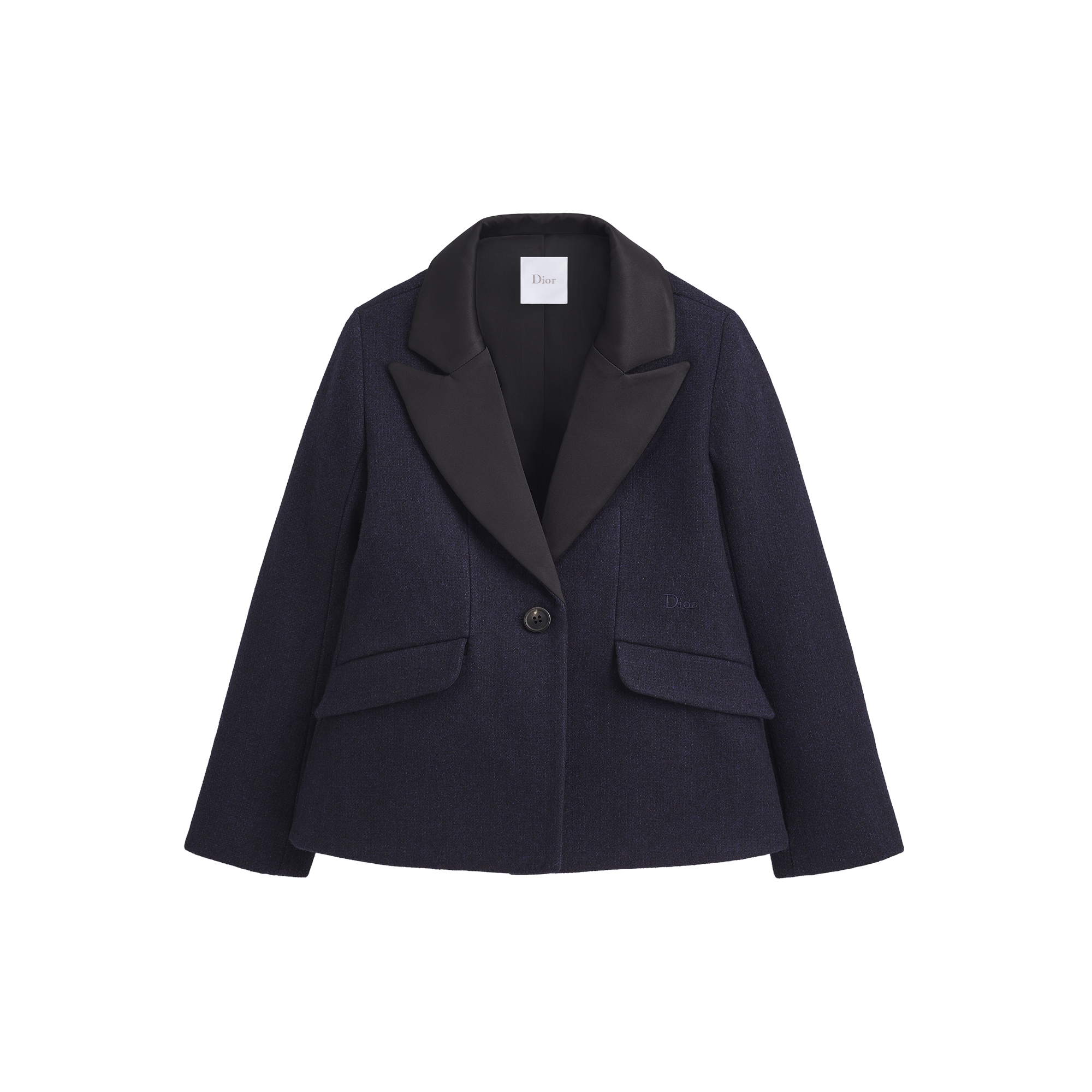 Kids' Bar Jacket Navy Blue Wool E01