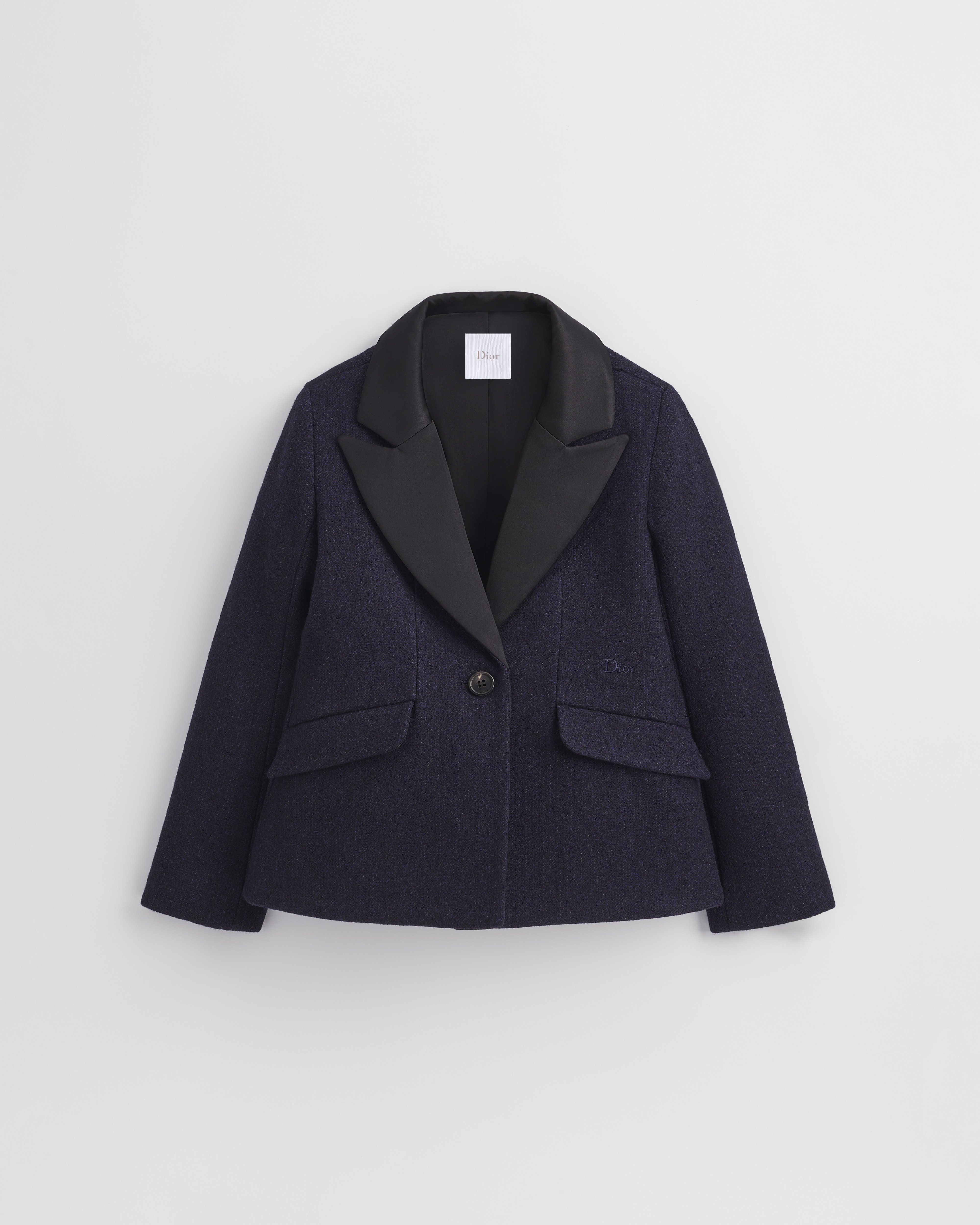 Kids' Bar Jacket Navy Blue Wool E01
