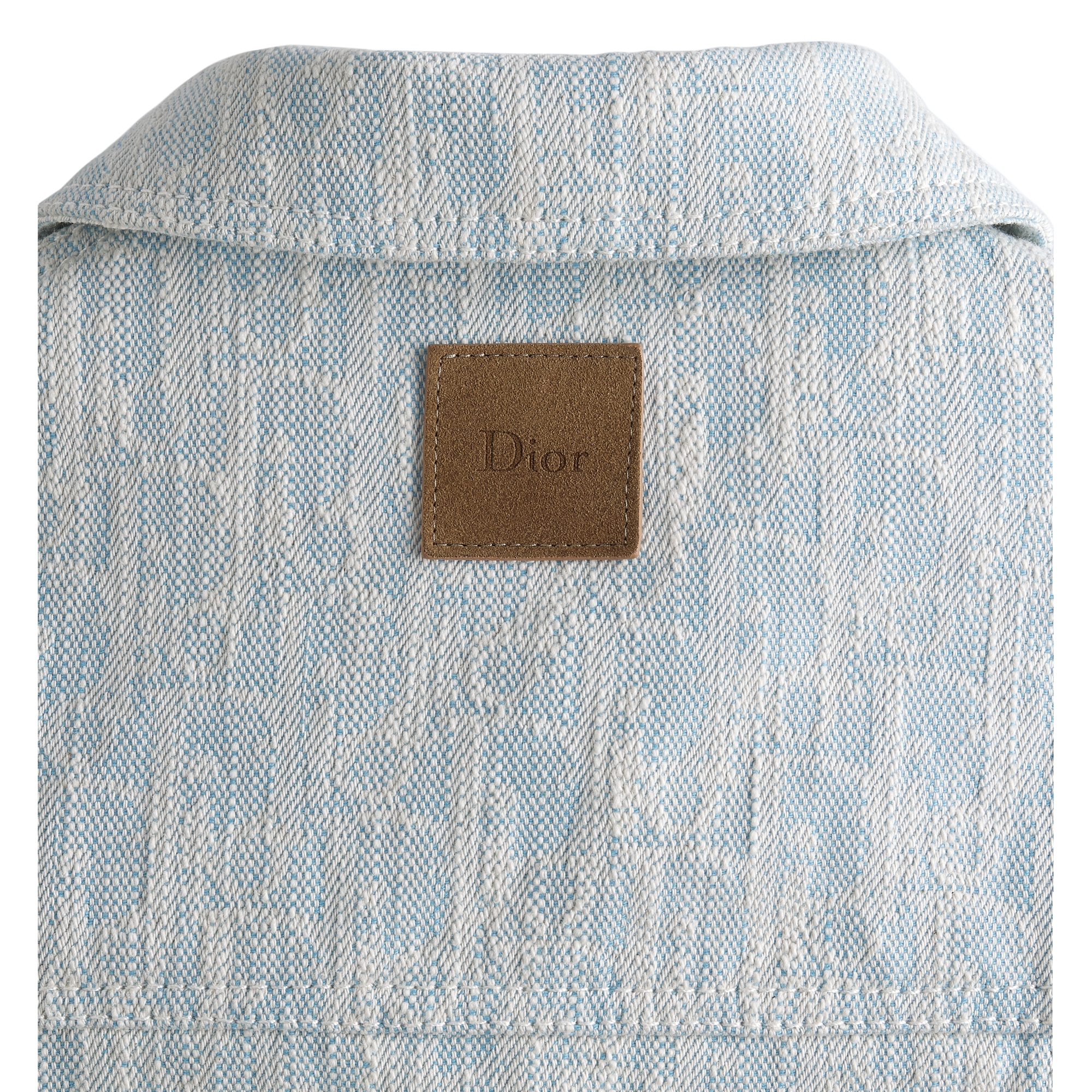 Kids' Jacket Light Blue Dior Oblique Washed Cotton Denim E10
