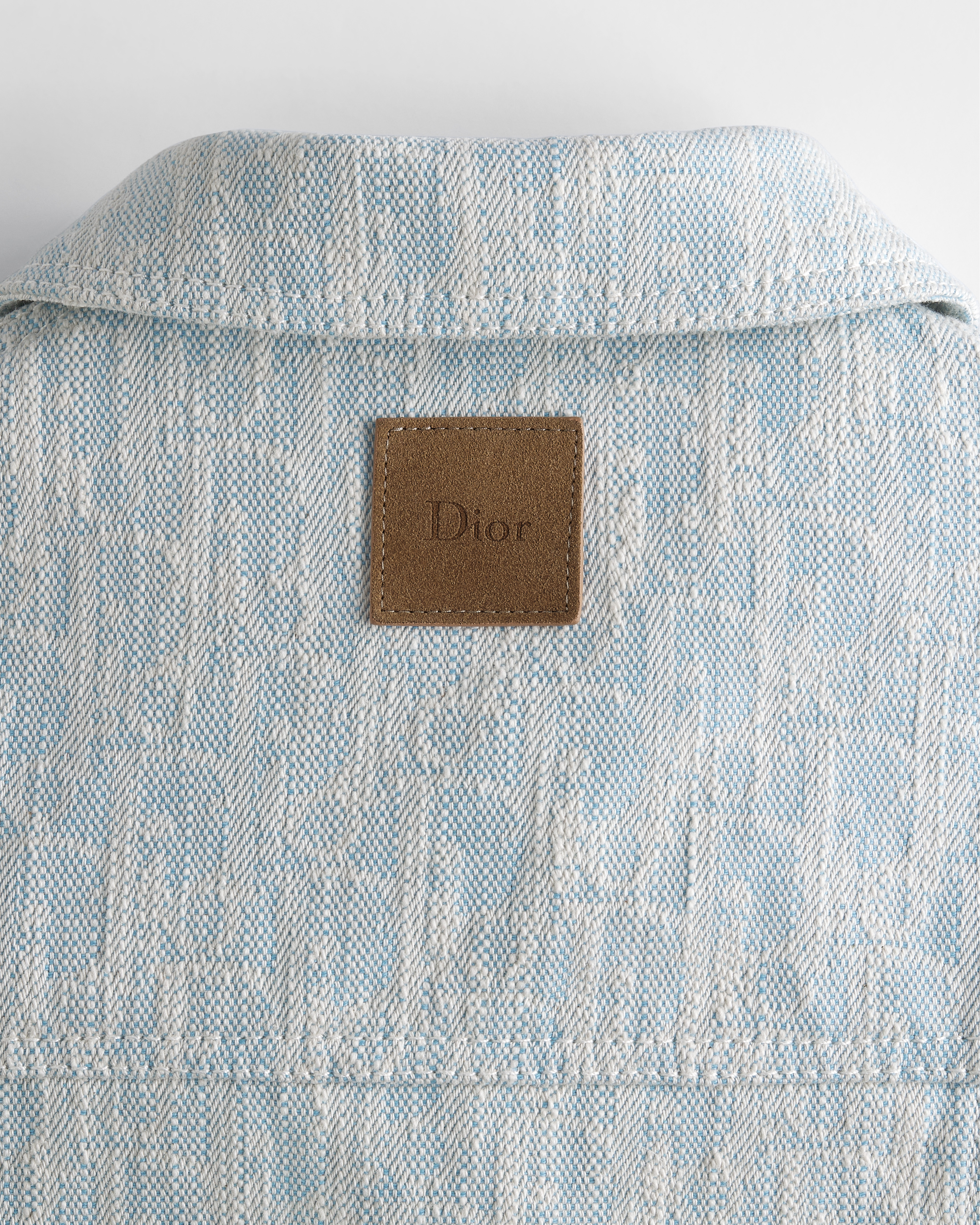 Cazadora infantil Denim de algodón Dior Oblique Washed azul claro E10