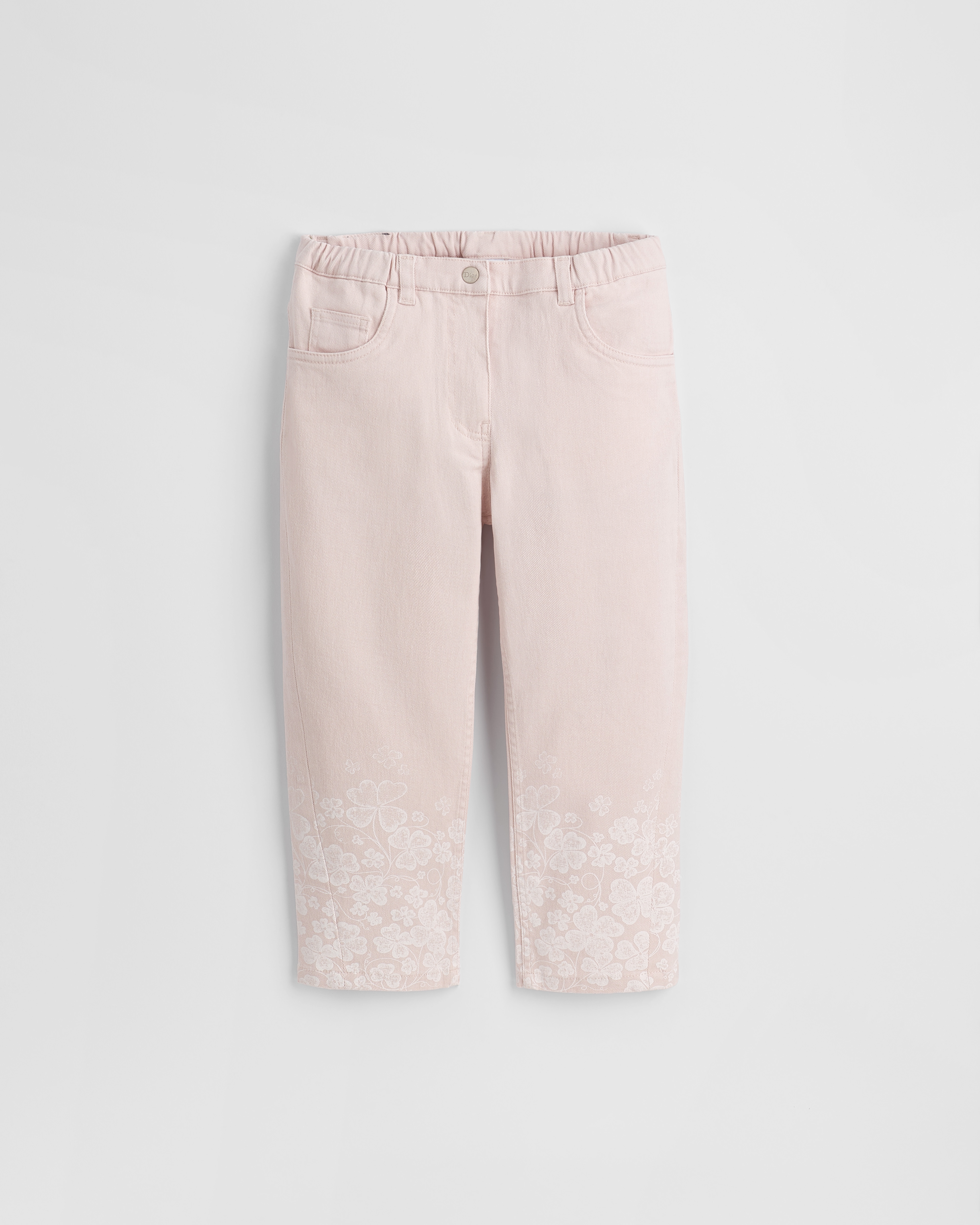 Kids' Pants Pale Pink Cotton Gabardine E01