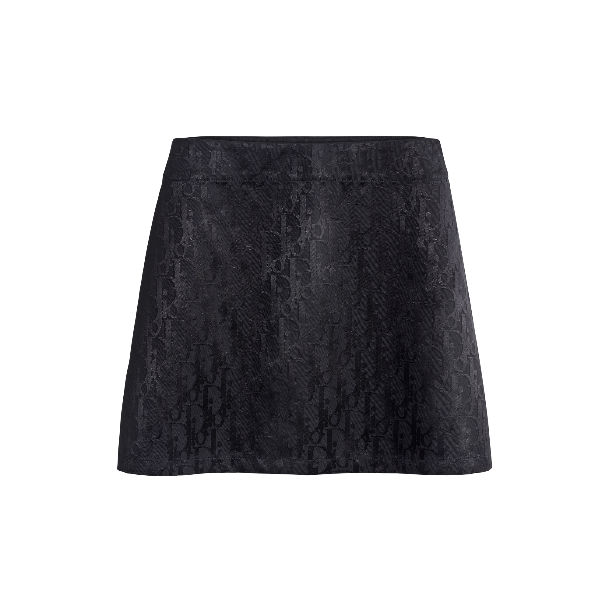 Kids' A-Line Skirt Navy Blue Dior Oblique Technical Taffeta E01