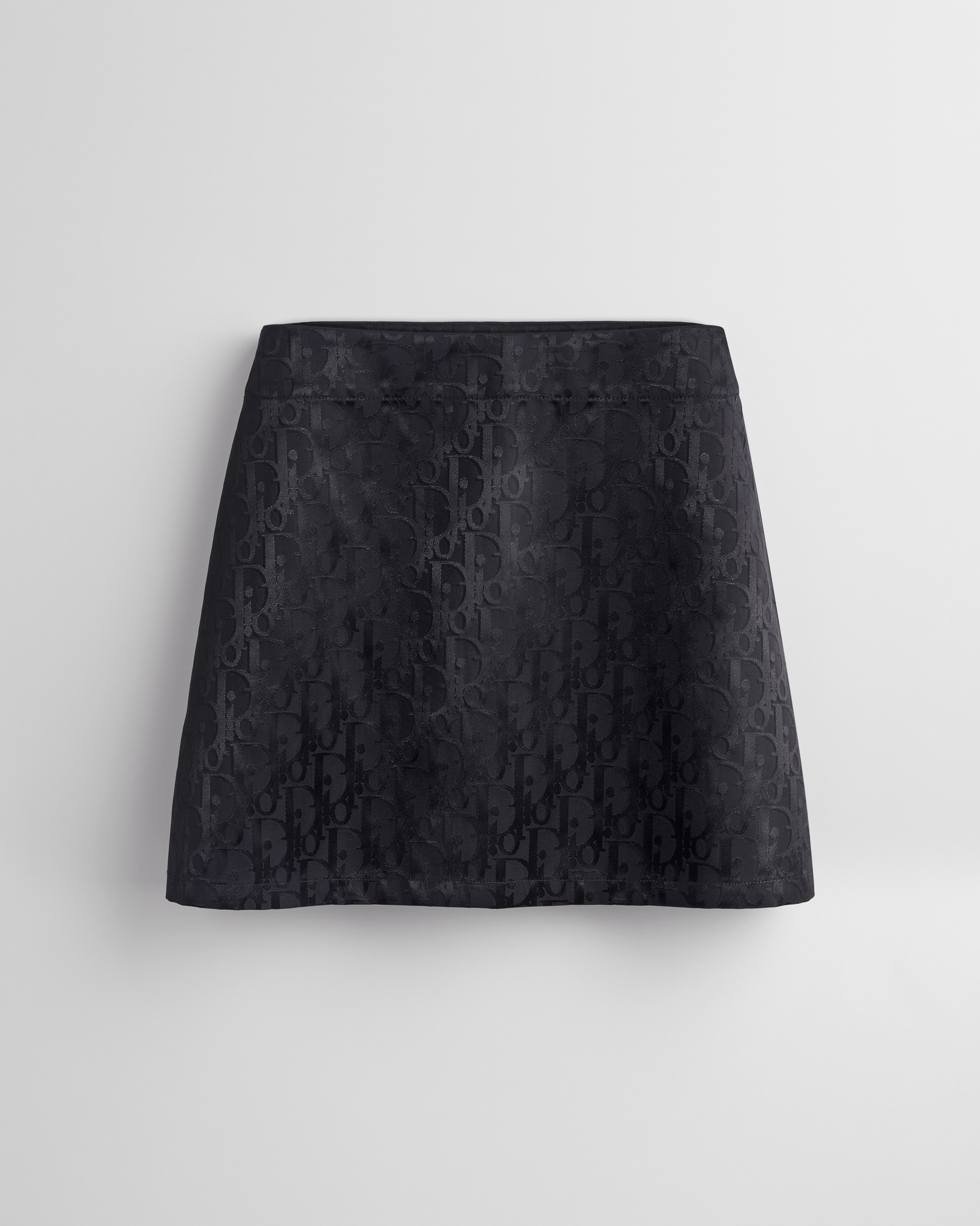 Kids' A-Line Skirt Navy Blue Dior Oblique Technical Taffeta E01