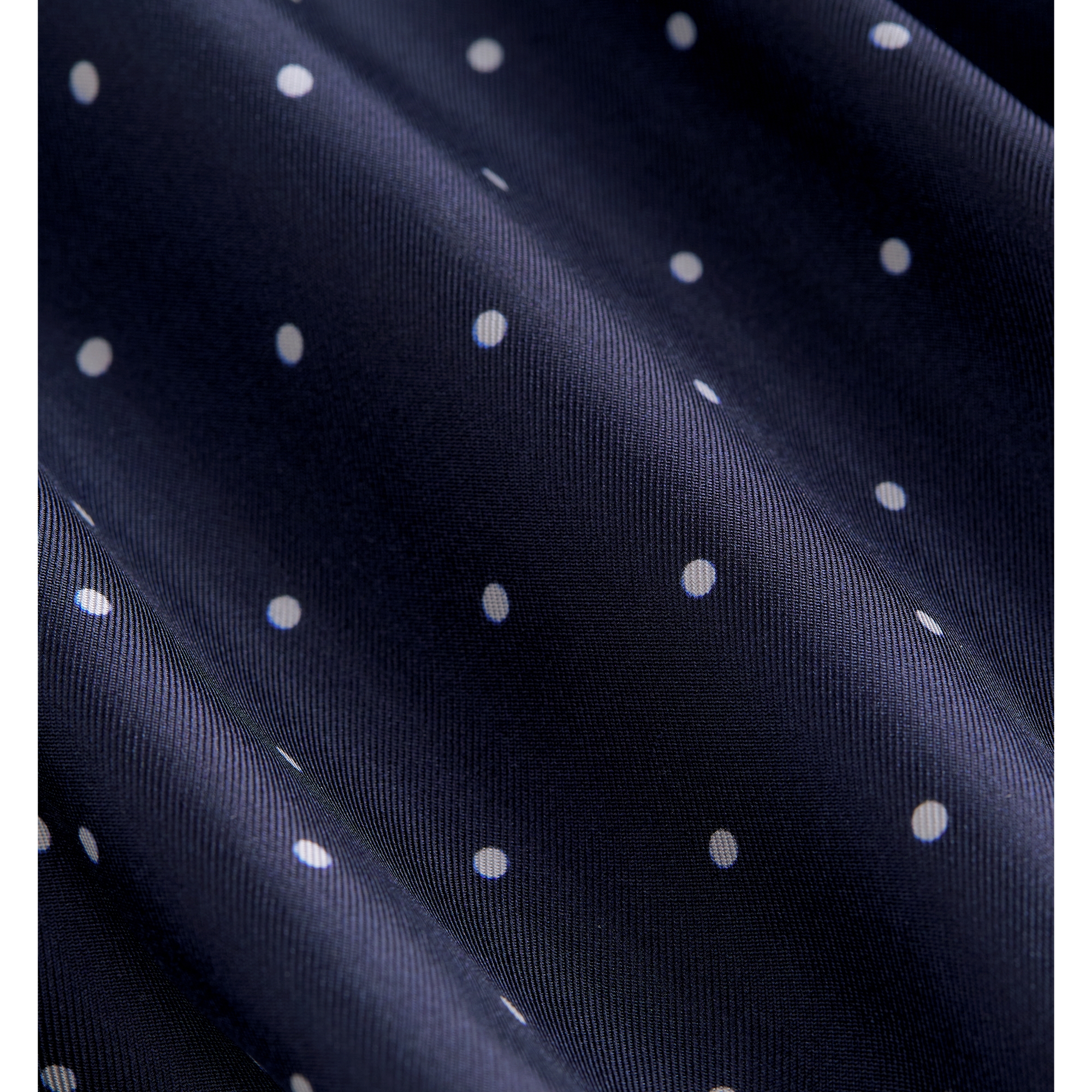 Kids' Balloon Skirt Navy Blue Polka Dot Satin E10