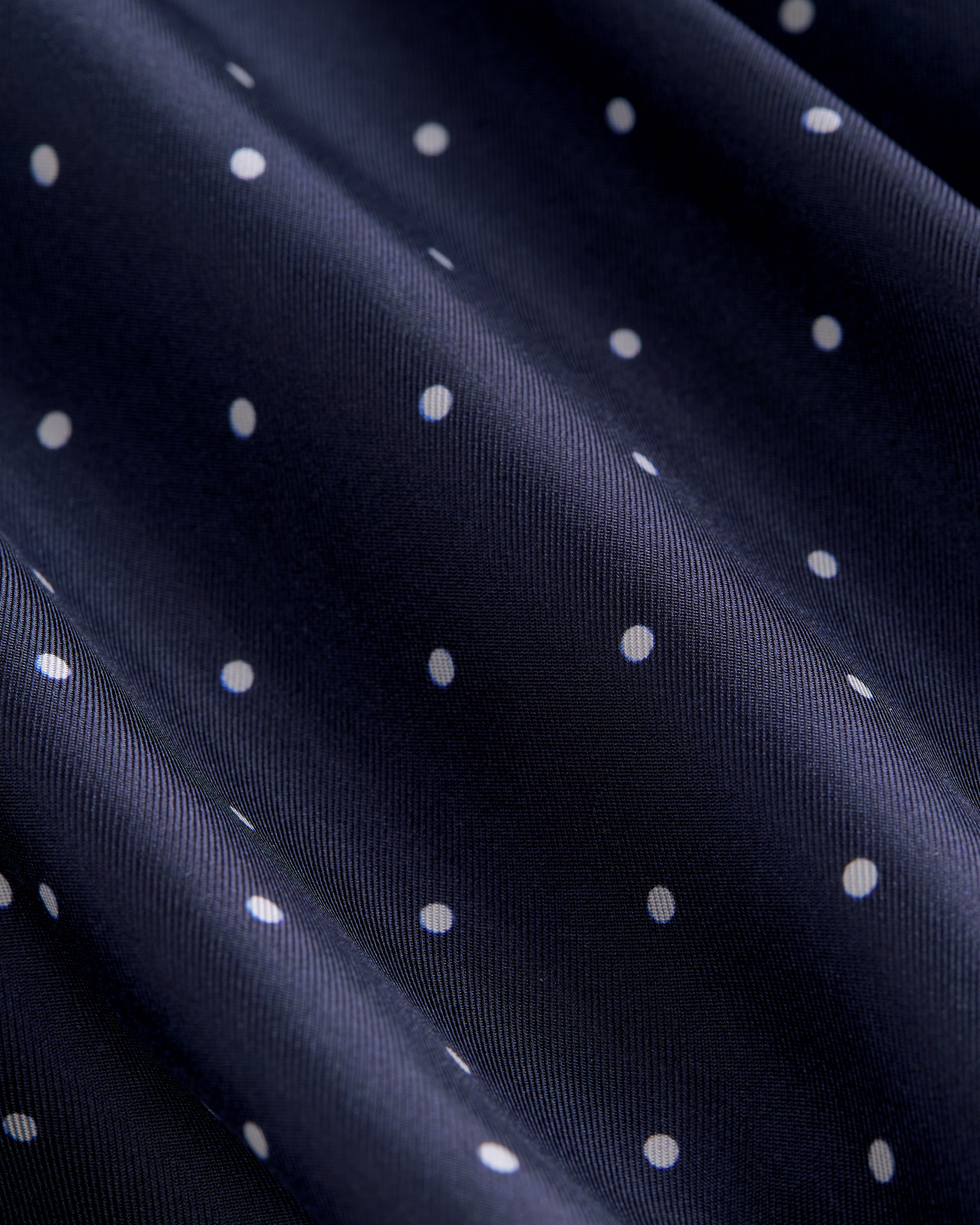Kids' Balloon Skirt Navy Blue Polka Dot Satin E10