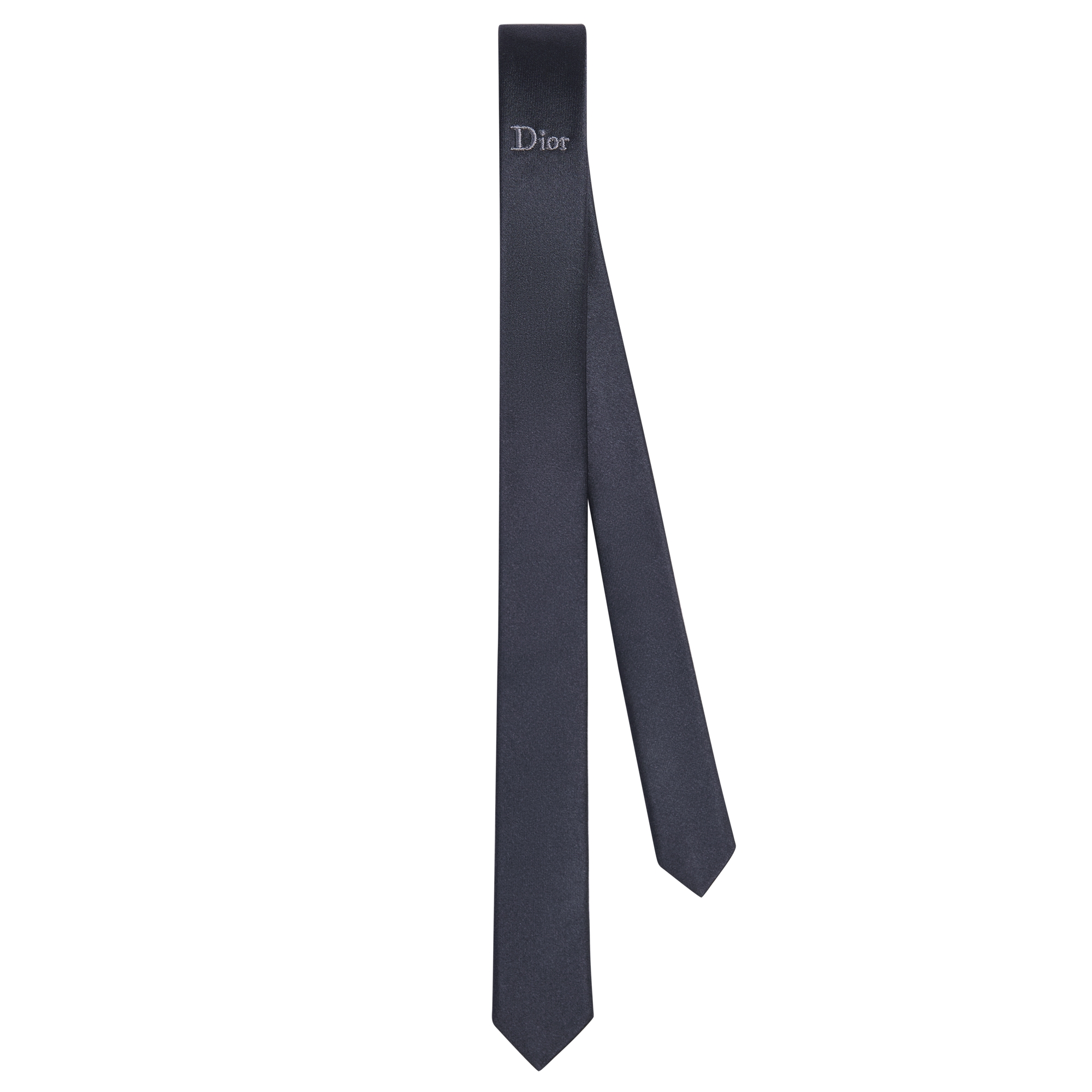 Kids' Tie Navy Blue Silk Satin E01
