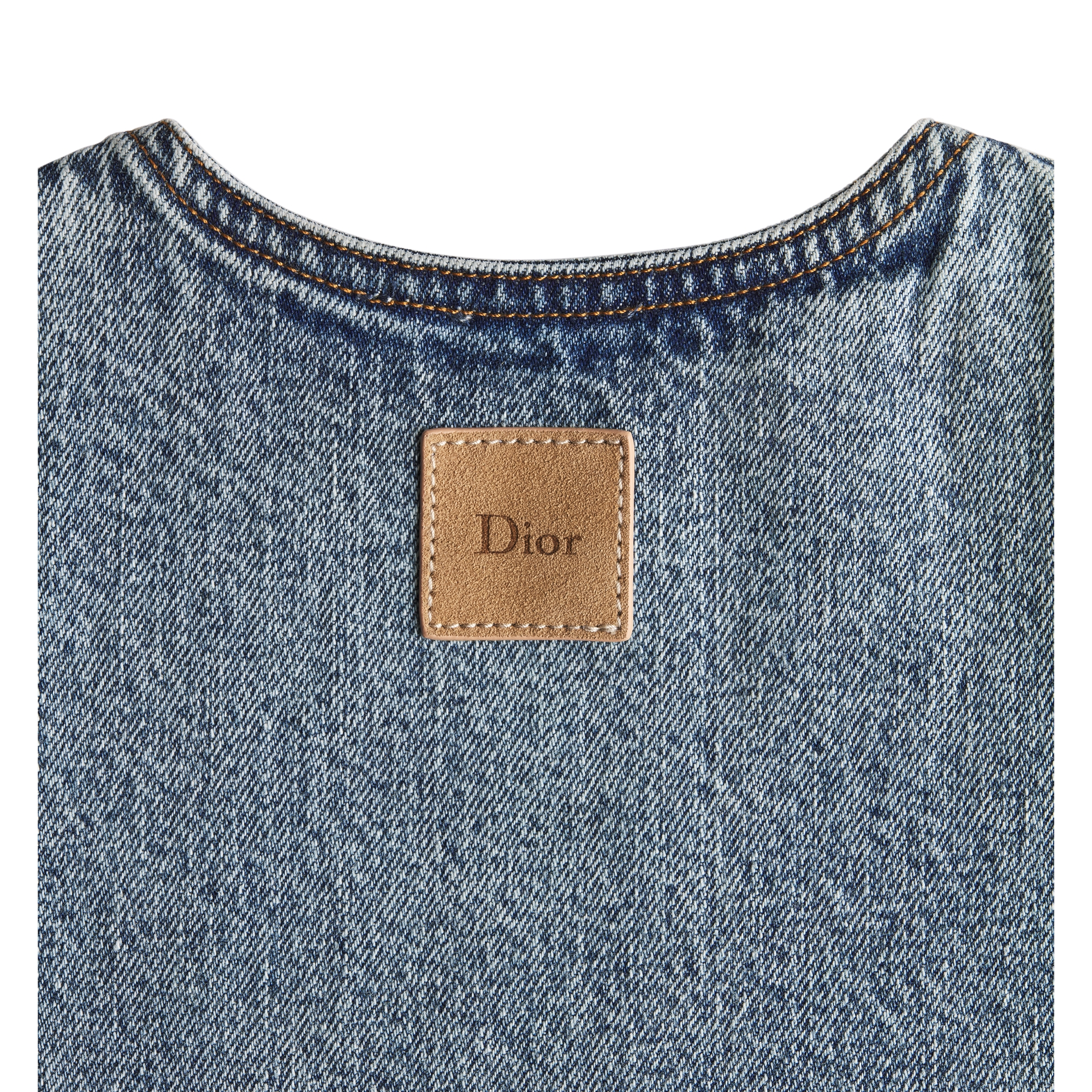 Kids' Straight Dress Blue Cotton Denim E10
