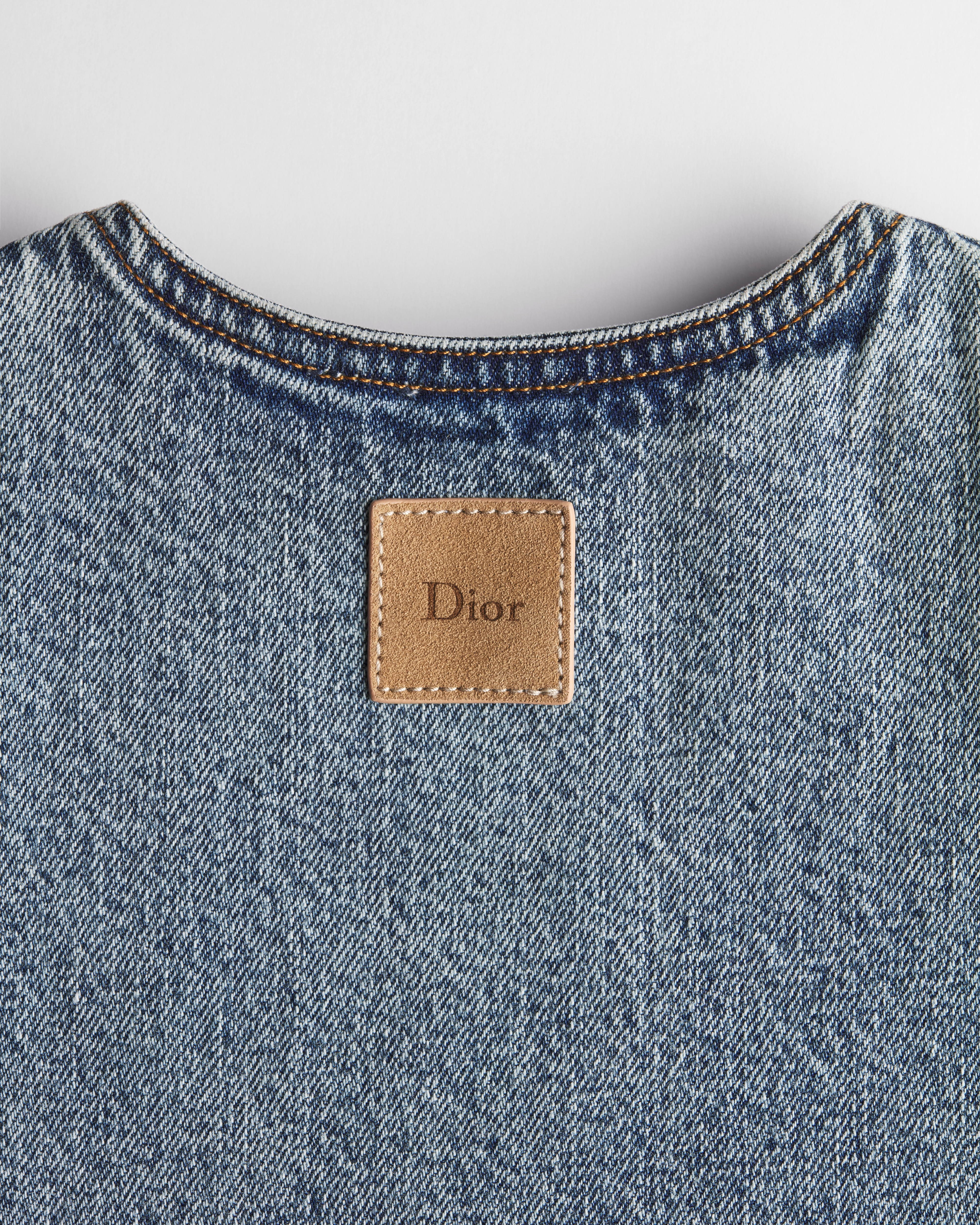 Kids' Straight Dress Blue Cotton Denim E10
