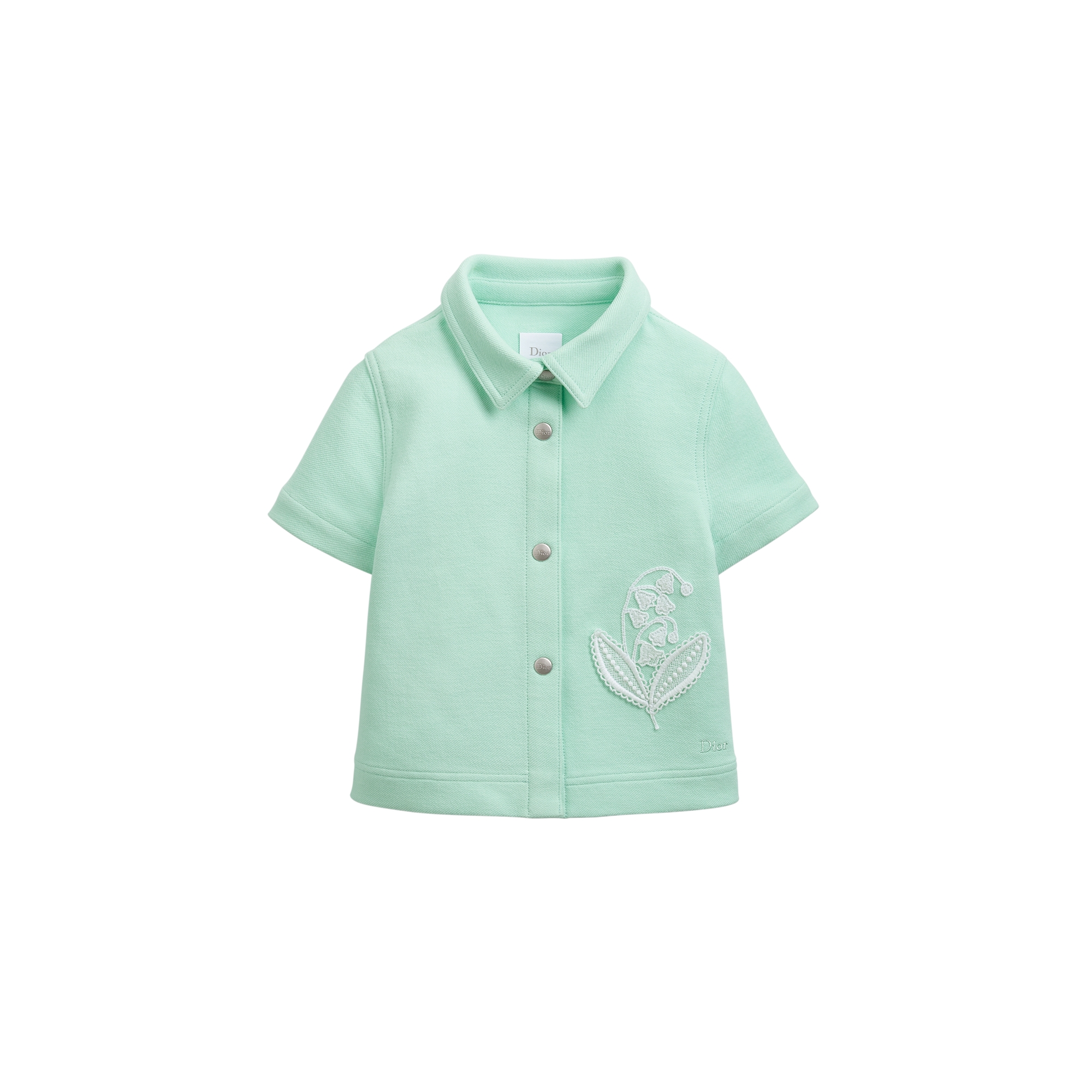 Dior 半袖シャツ ミントグリーン Kids' Short-Sleeve Top Mint Green Cotton Denim | DIOR