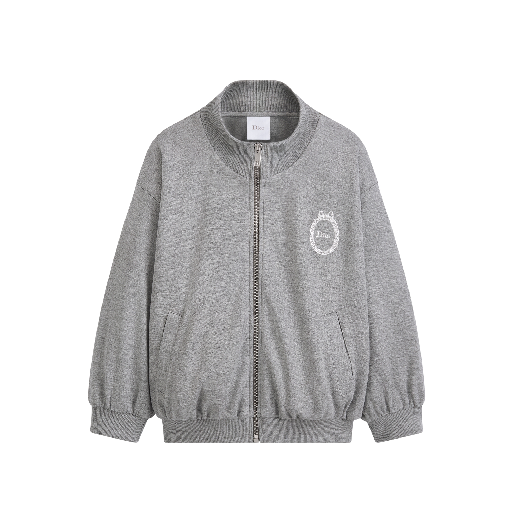 Kids' Zipped Sweatshirt Gray Modal Fleece E01