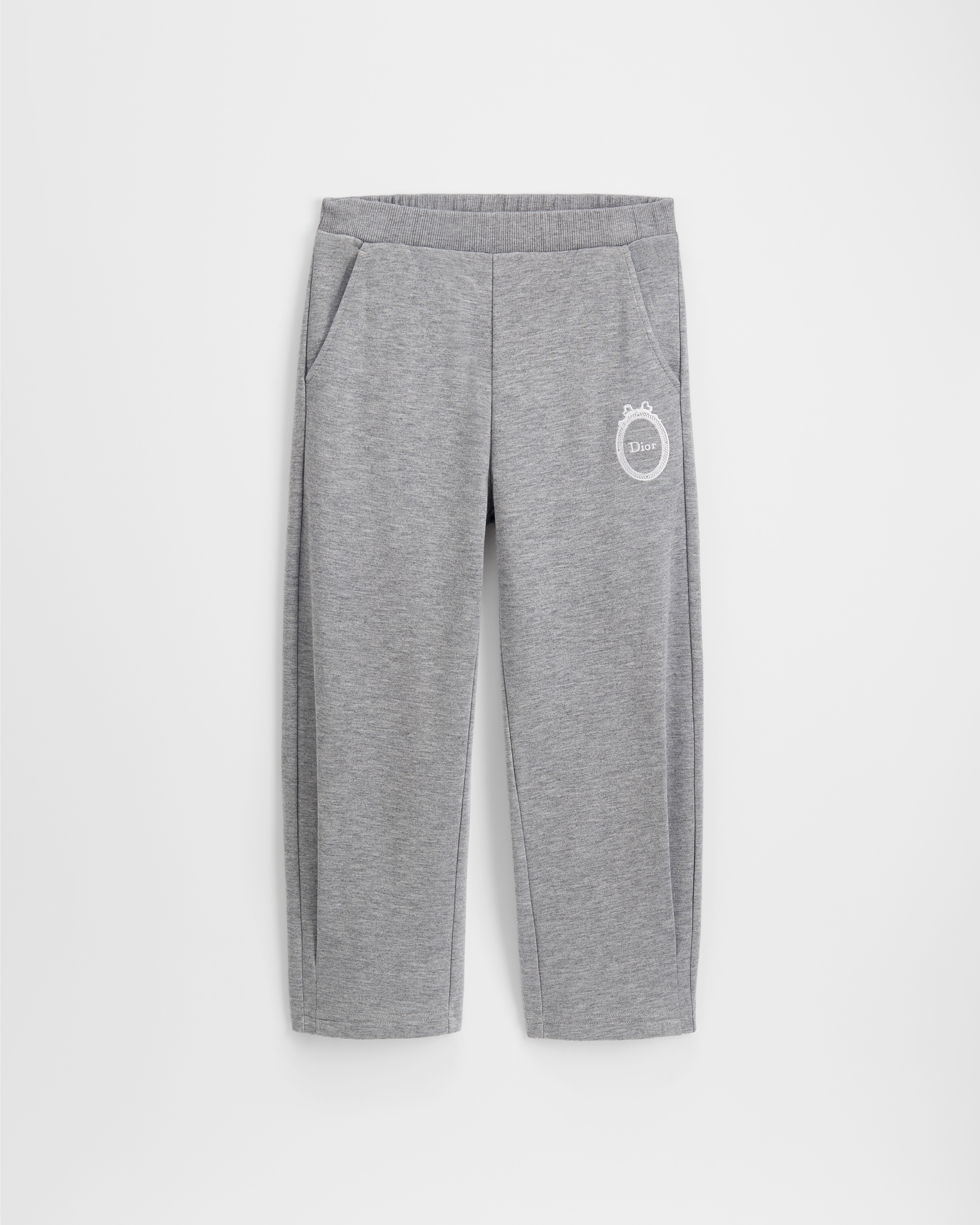 Pantaloni sportivi per bambine Modal felpato grigio E01